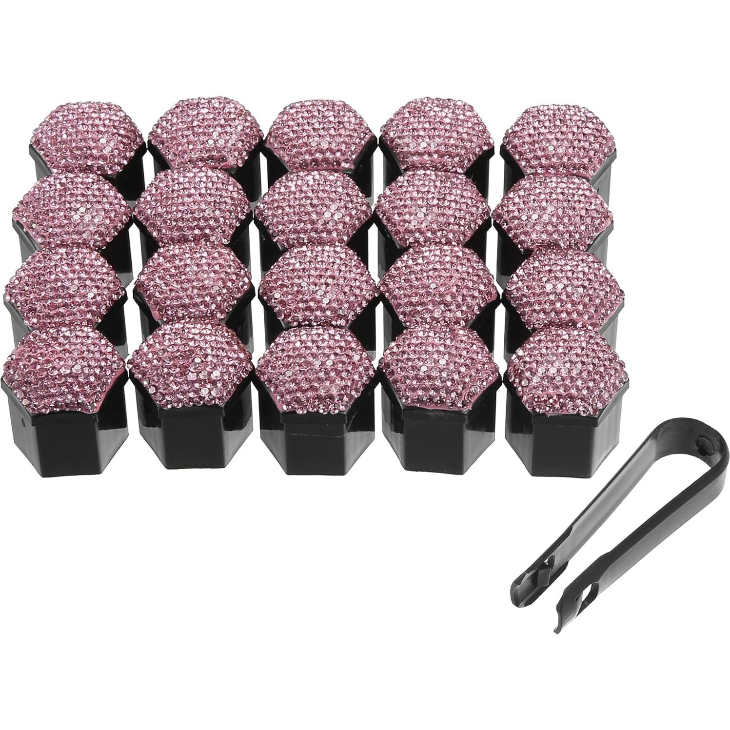 Cubiertas de Tuercas de Rueda X AUTOHAUX 21mm Rosa 20pcs