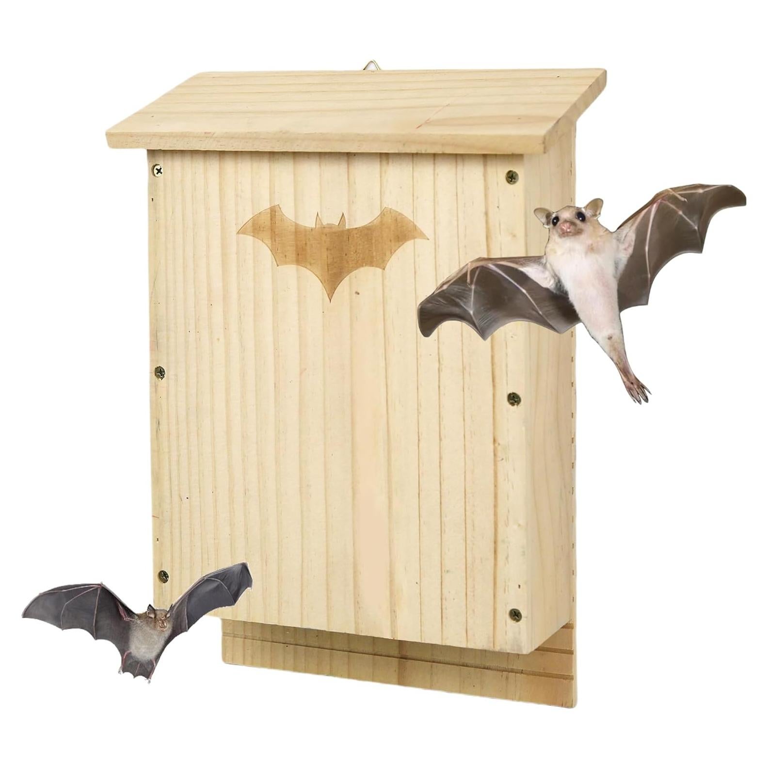 Casa de Murciélagos de Madera Doble Cámara SEEZENGREEN 38.5cm