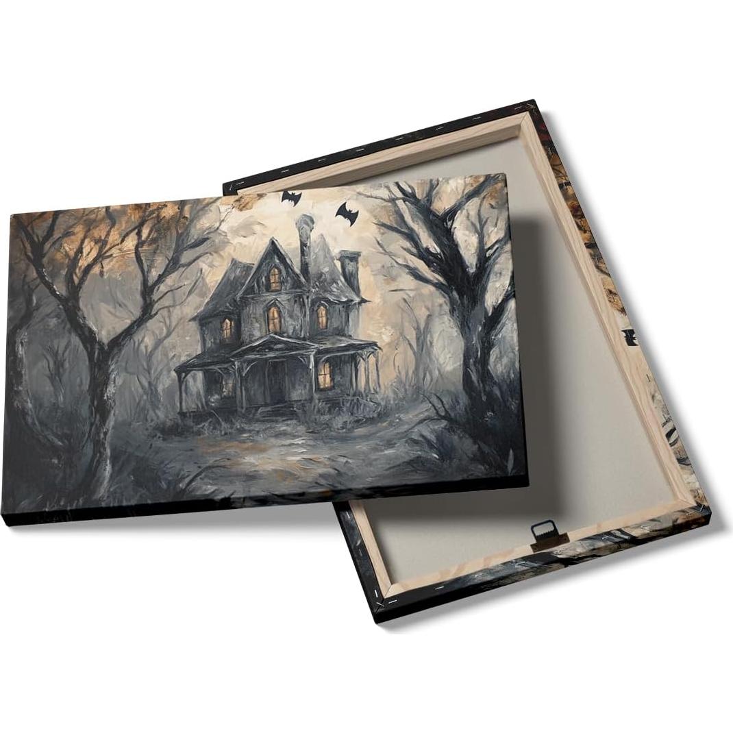 Arte de Pared Lienzo Gótico Embrujado 60x91cm Enmarcado