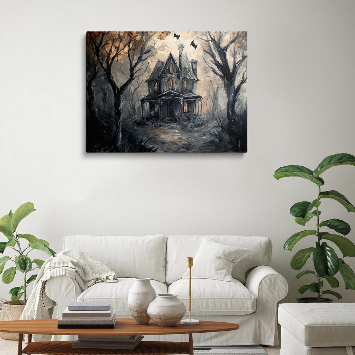 Arte de Pared Lienzo Gótico Embrujado 60x91cm Enmarcado