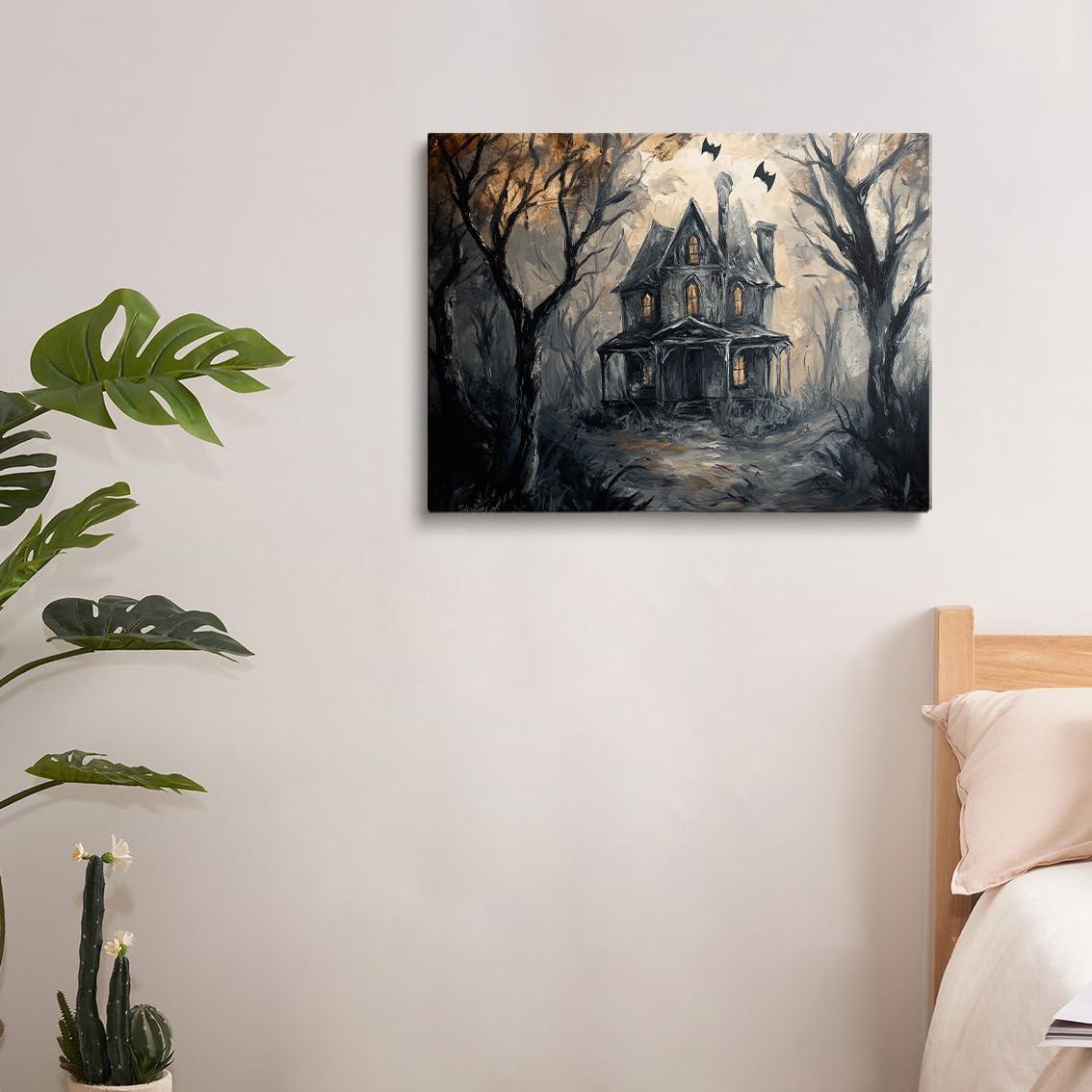 Arte de Pared Lienzo Gótico Embrujado 60x91cm Enmarcado