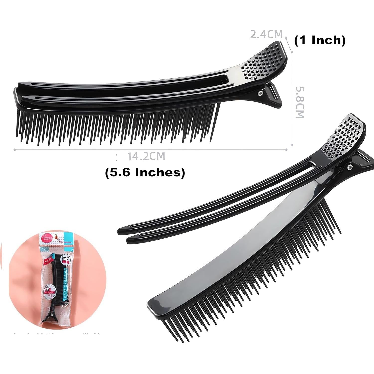 4 Clips de Sujeción para Cabello Hongtu - Estilizado y Corte