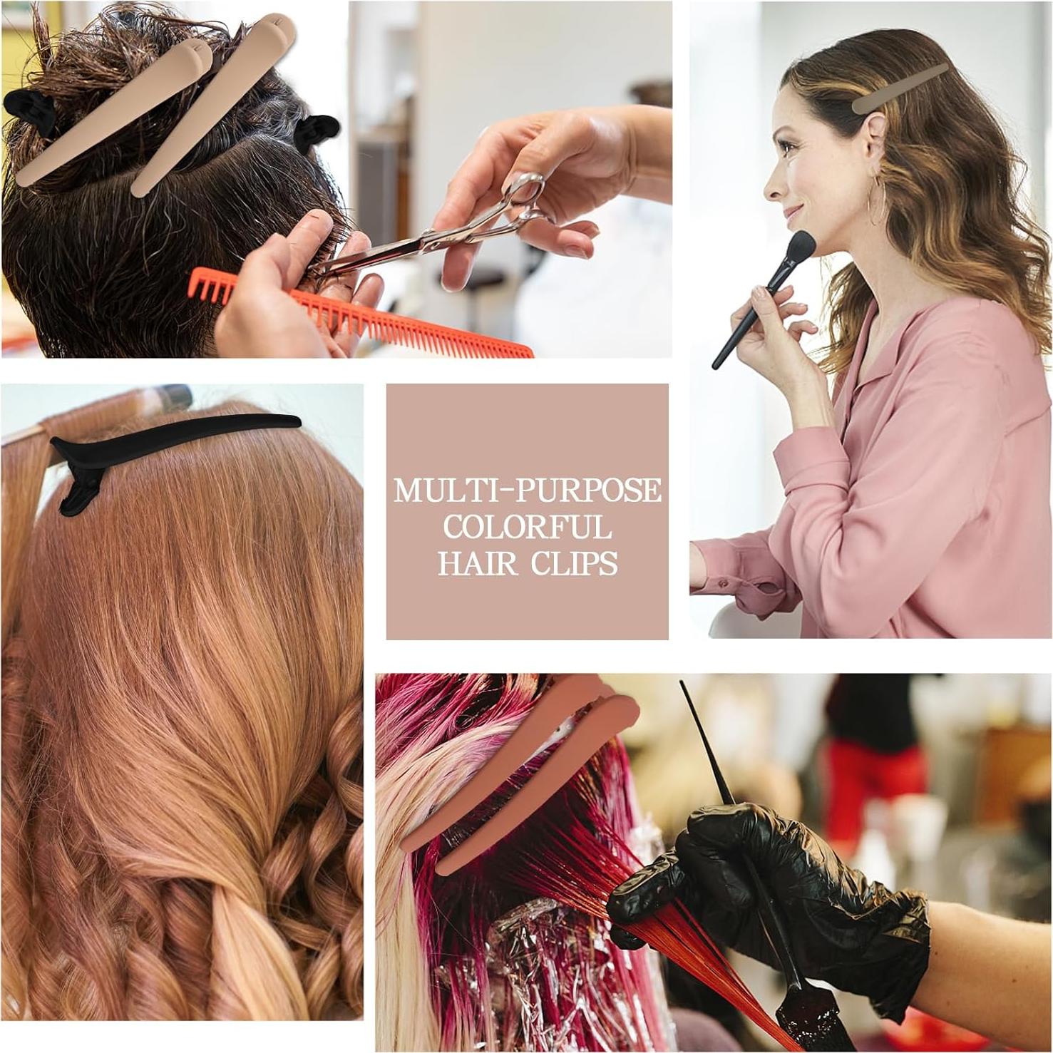 12 Clips de Cocodrilo para Cabello YISSION 11.94 cm Neutros