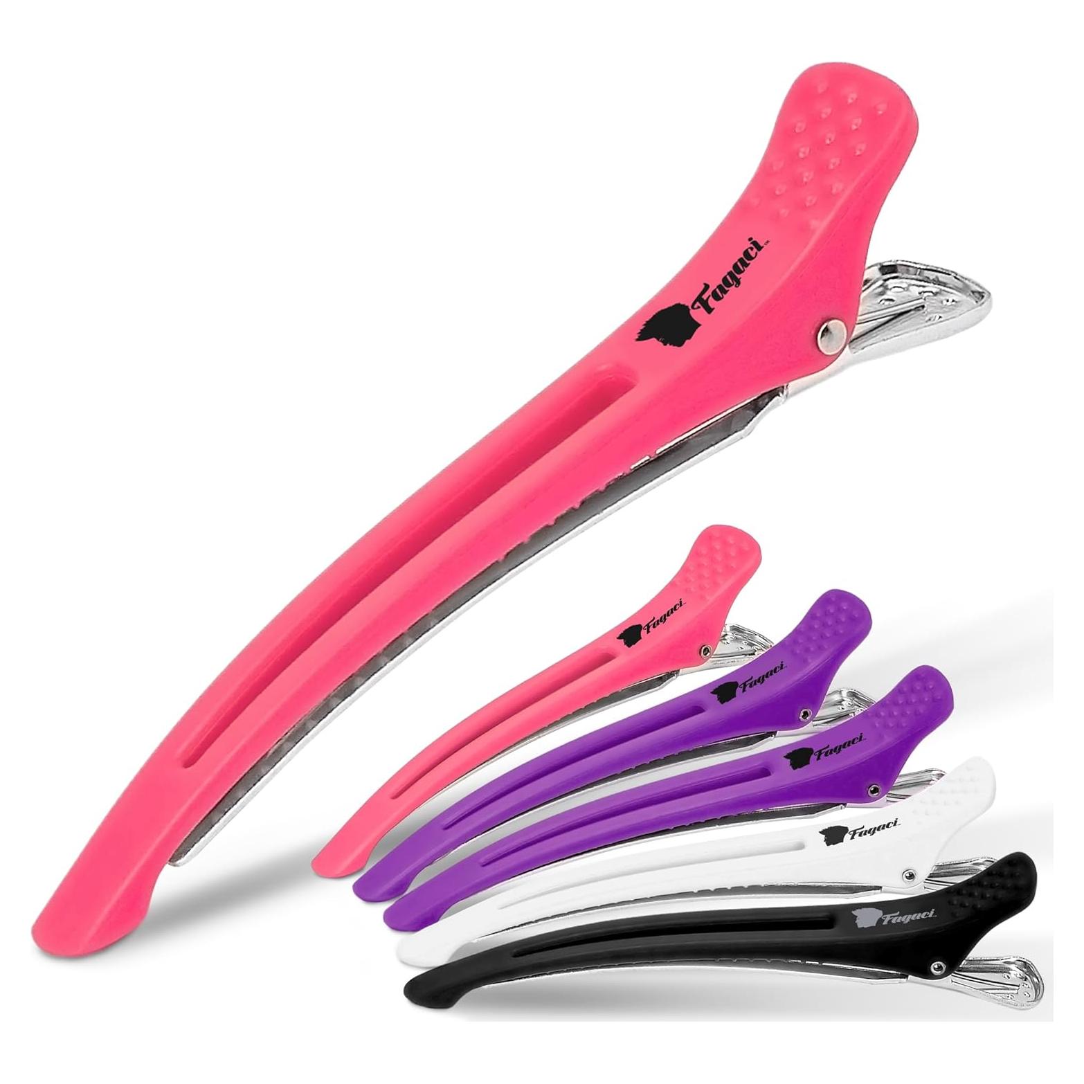 Pinzas para el cabello Fagaci Firm Grip - 6 unidades multicolor