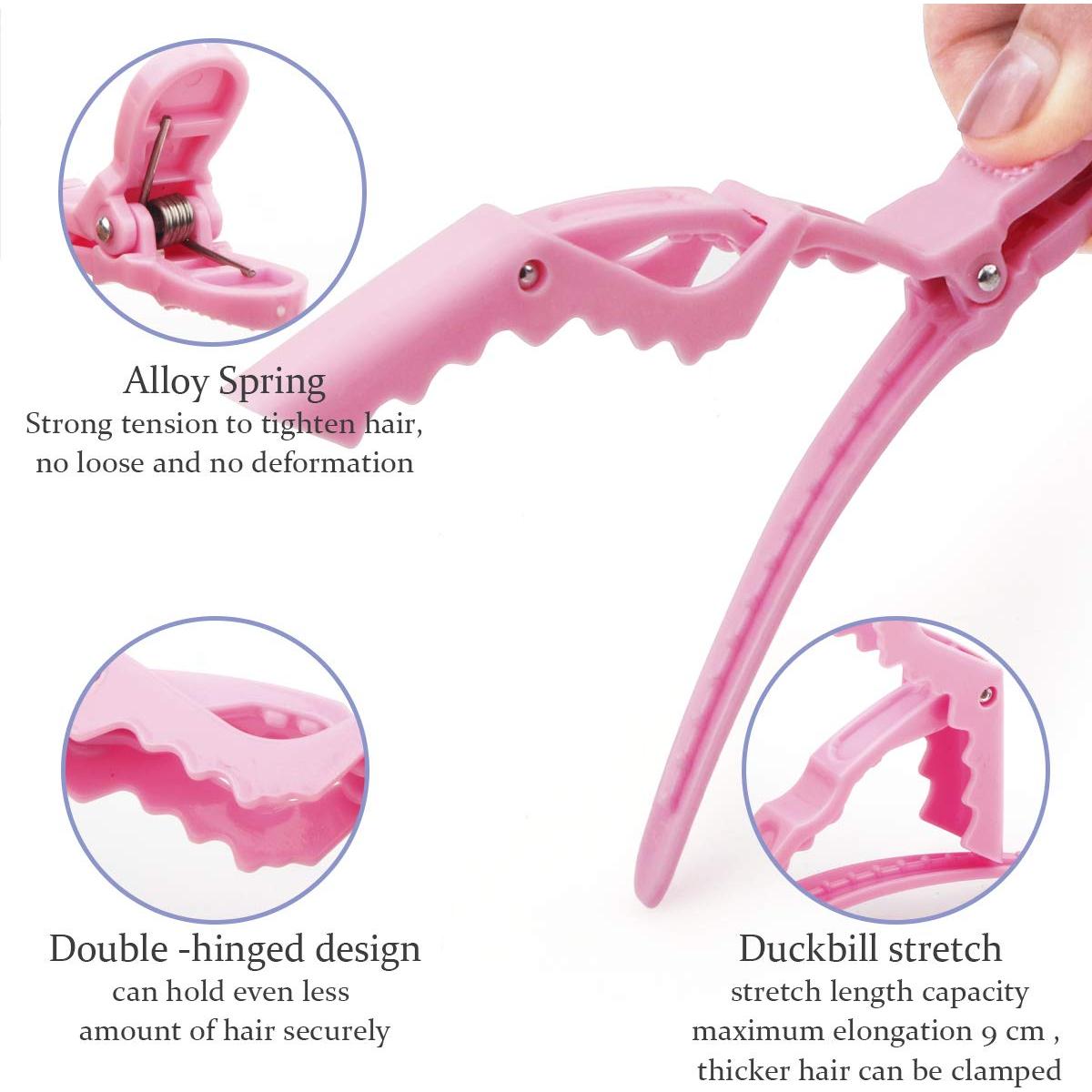 Clips de Pelo Cocodrilo GLAMFIELDS 12 Pcs Antideslizantes