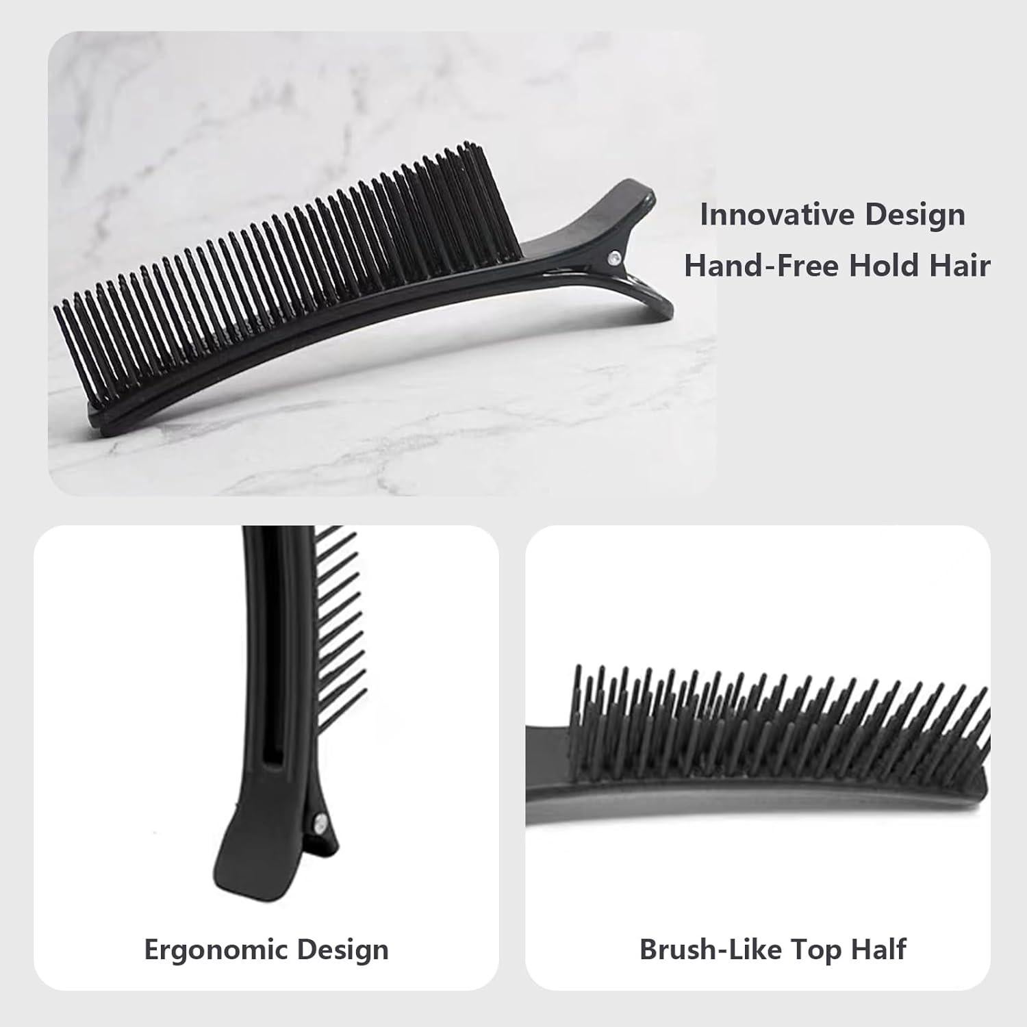 2 Clips de Sección para Estilizar Cabello FUATY - Negro