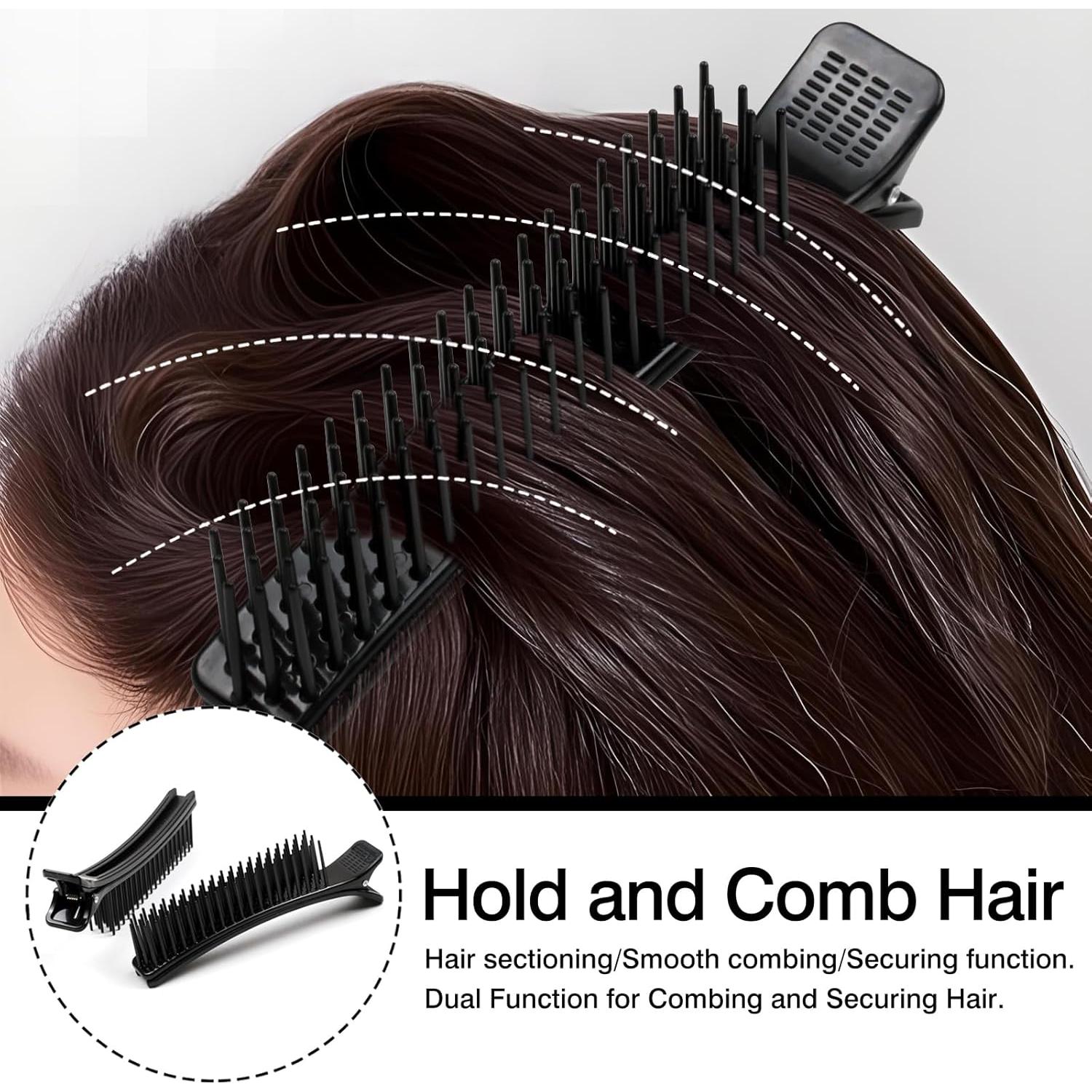 Clip de Pelo Negro Zoolinn - 2 Paquetes - 14.5 cm