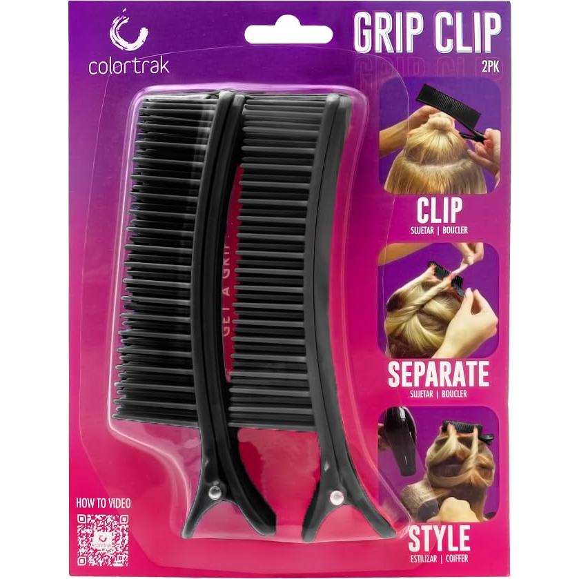 Clips de Sujeción para Cabello Colortrak - 2 Unidades, Negro