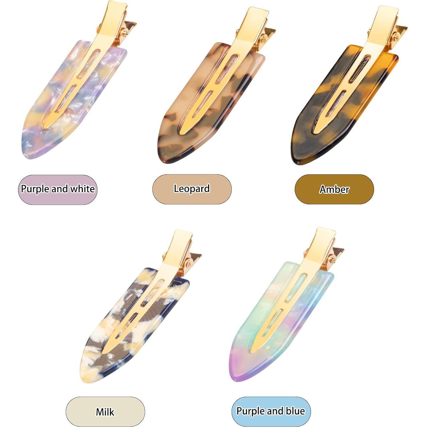 10 Clips para el Cabello Sin Marcas Gingbiss 6.8 cm Multicolor