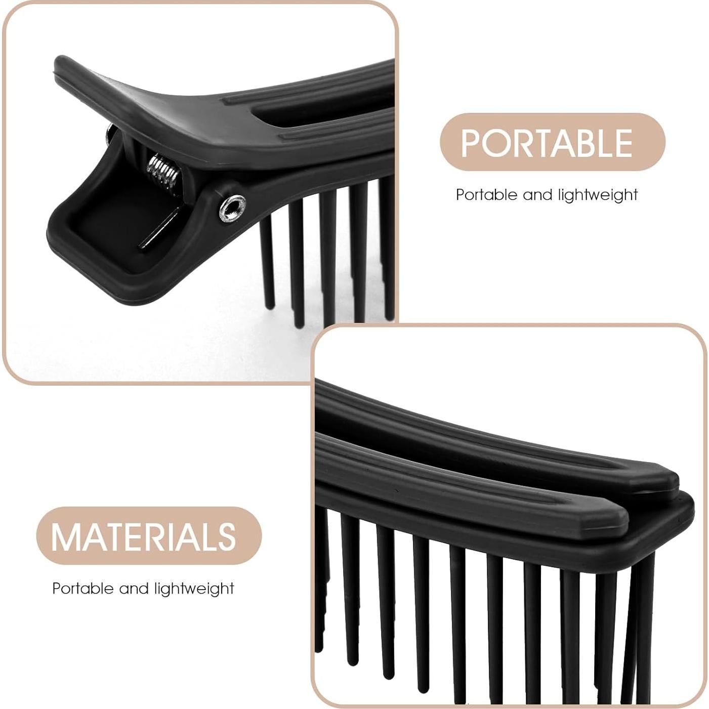 Juego de Clips para Seccionar Cabello Thinp - 2 Pcs Negro