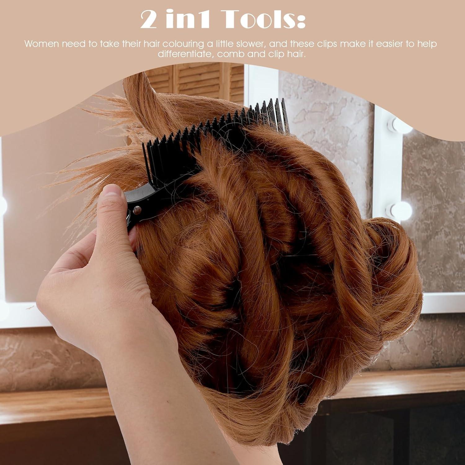 Juego de Clips para Seccionar Cabello Thinp - 2 Pcs Negro