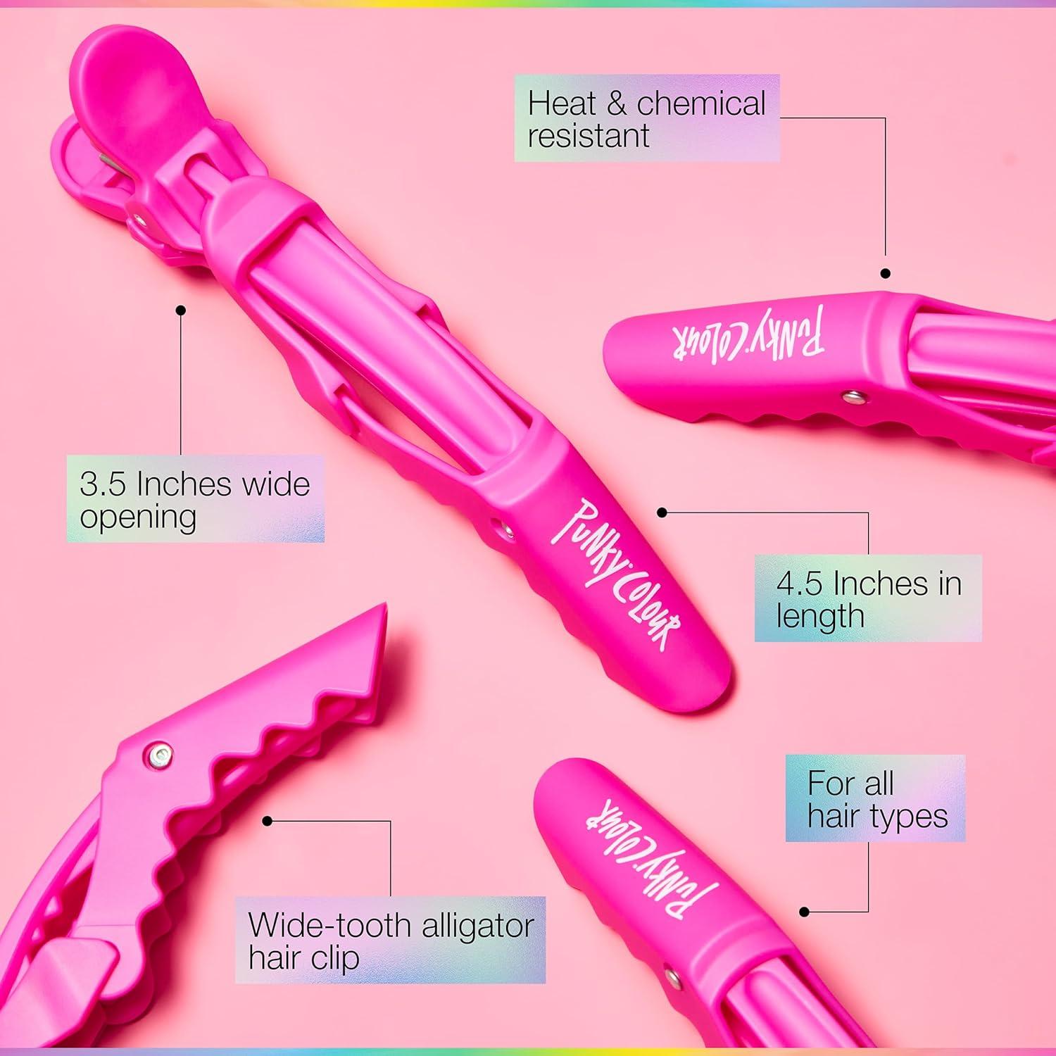 Pinzas para Cabello Punky Colour - 4 Piezas, Antideslizantes