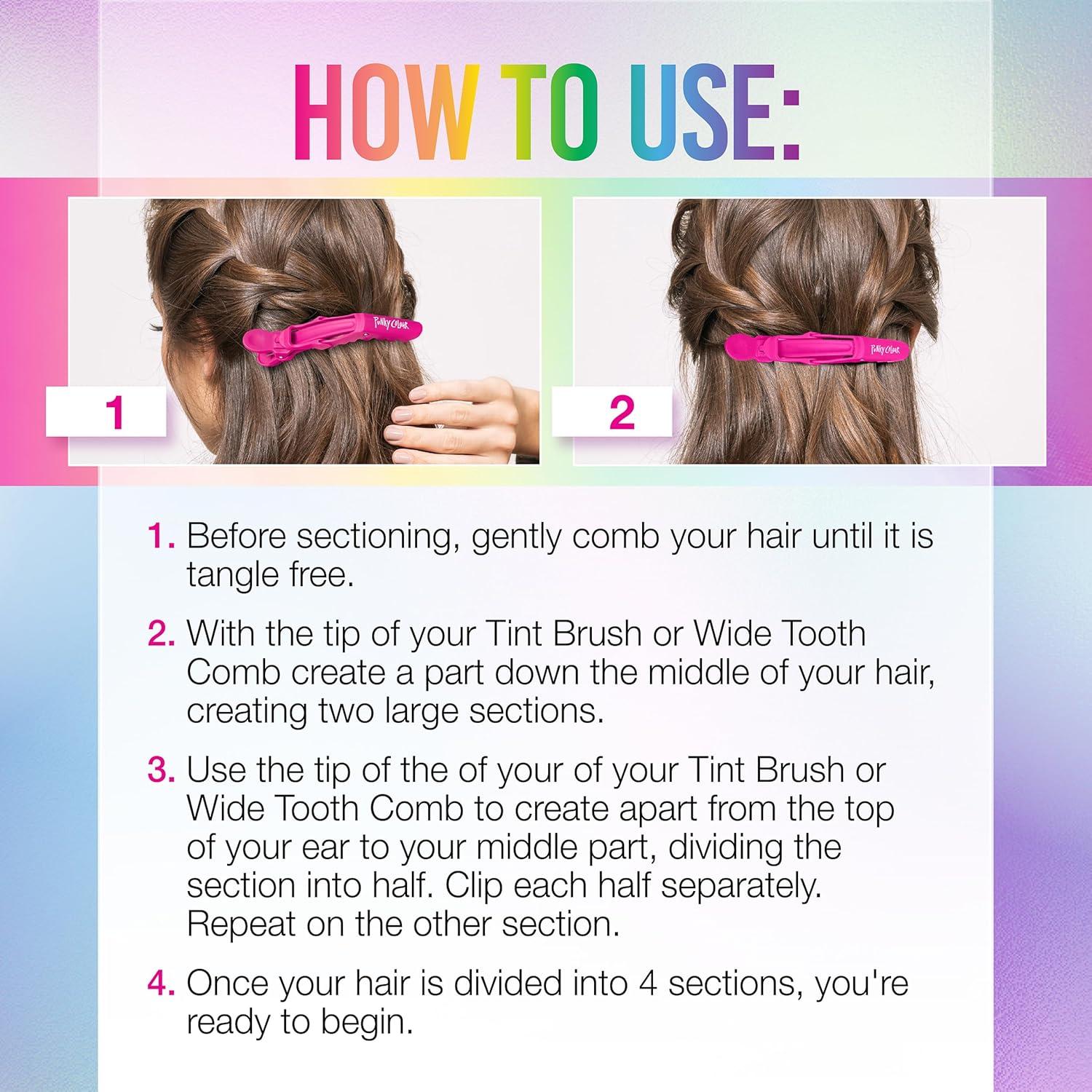 Pinzas para Cabello Punky Colour - 4 Piezas, Antideslizantes