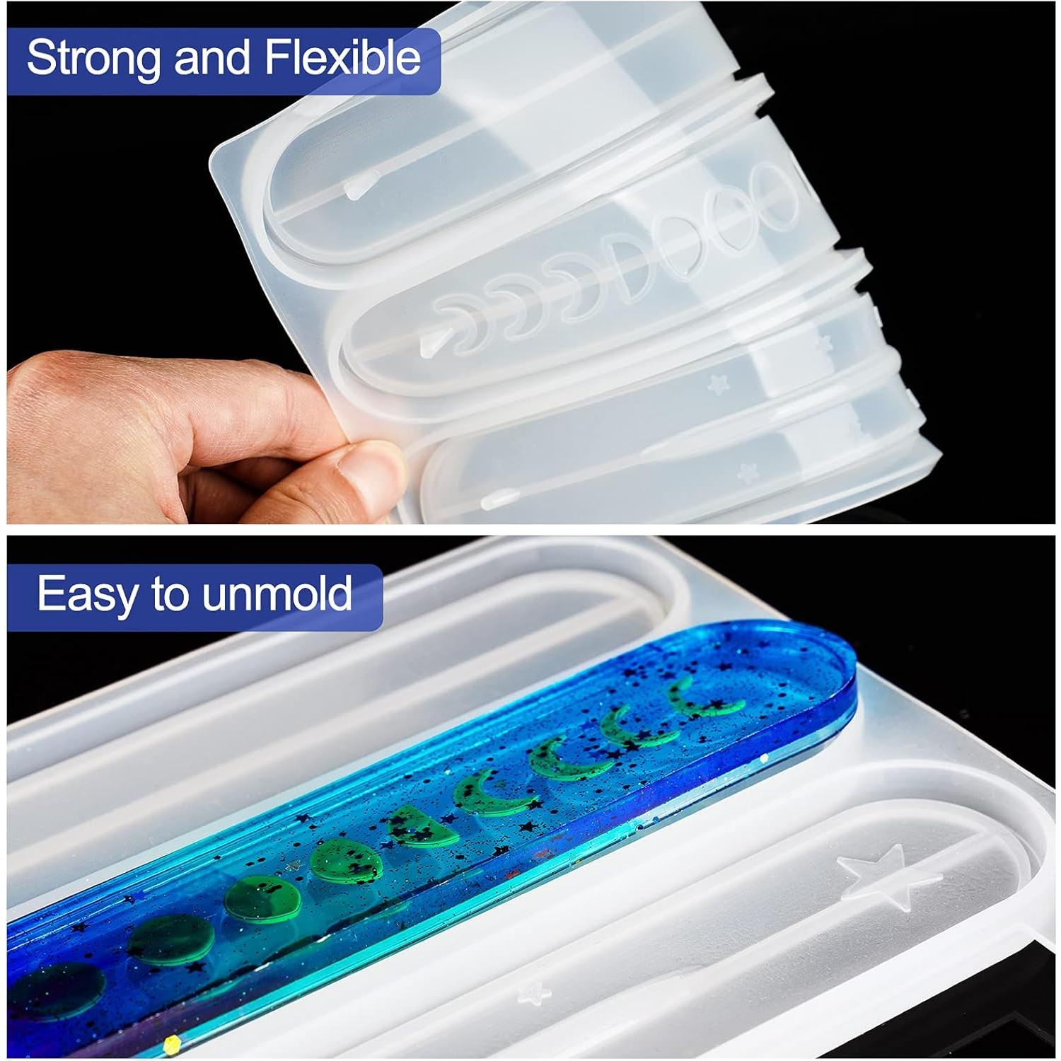 Molde de Silicona NiArt para Incienso 26x12.8cm 3 Diseños