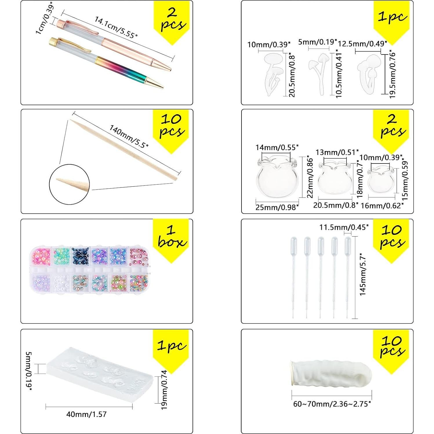 Conjunto de Moldes de Silicona OLYCRAFT 55 Piezas para Resina