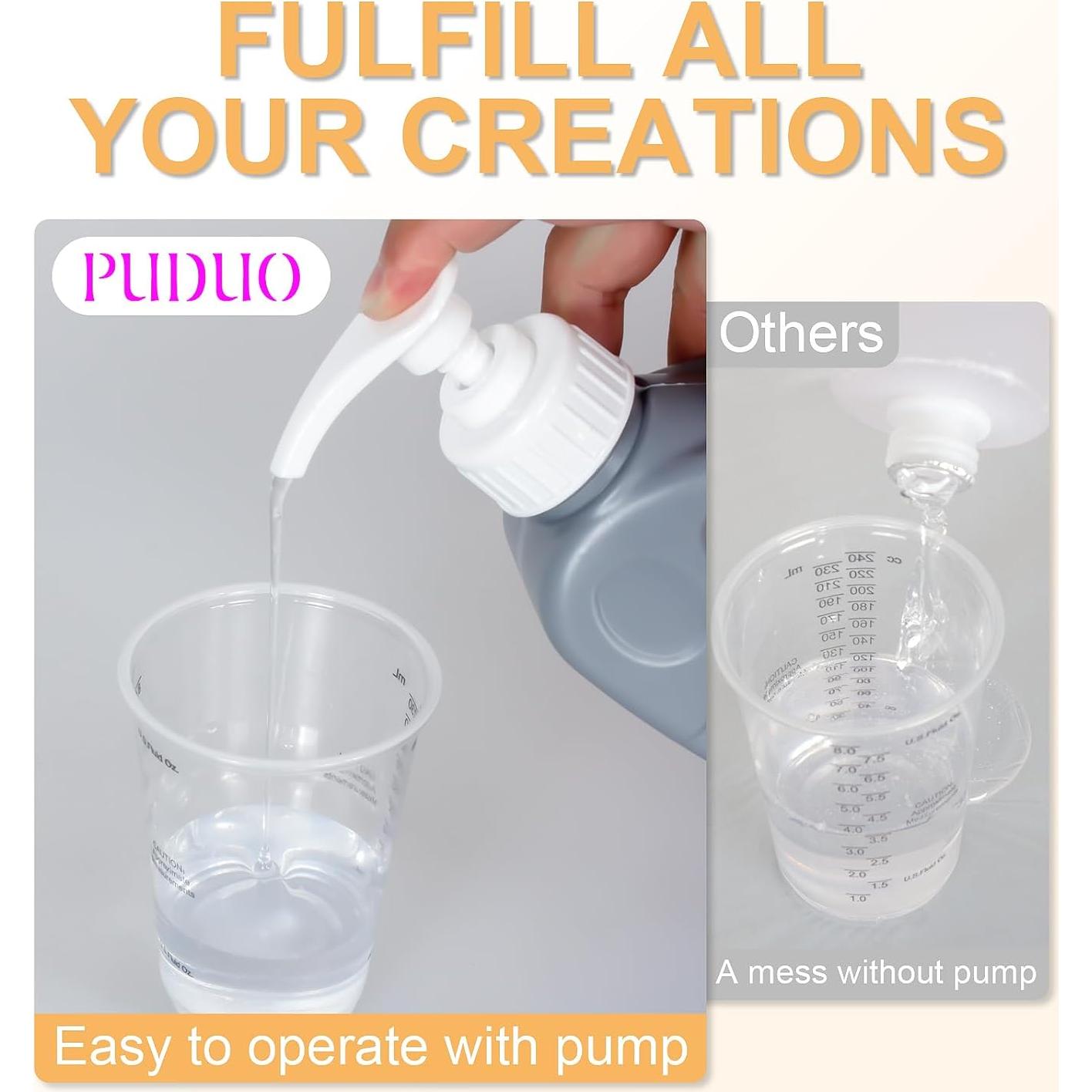 Resina Epóxica Puduo 68 oz, Curado Rápido 1 Hora, Cristal Claro