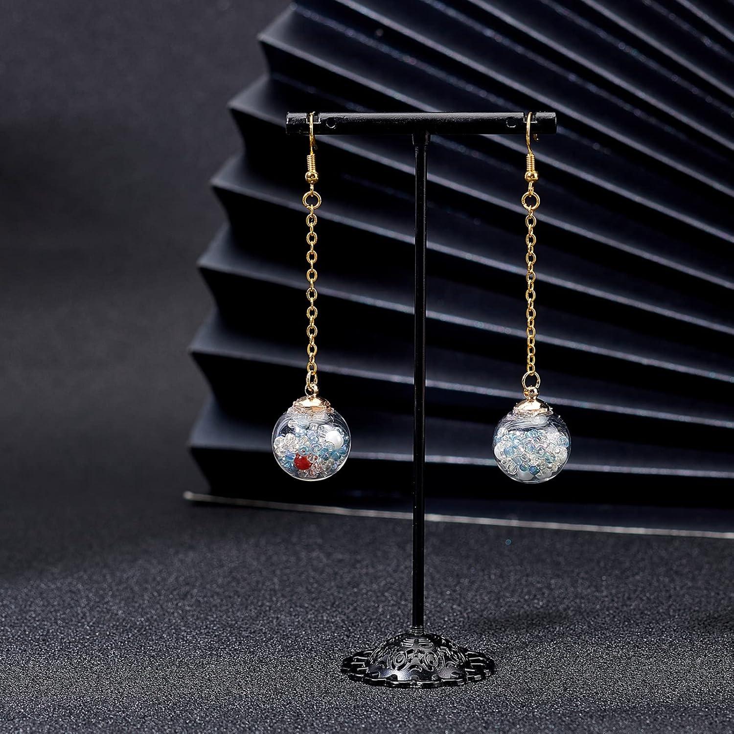 PH PandaHall 60 Mini Esferas de Vidrio con Tapas para Joyería