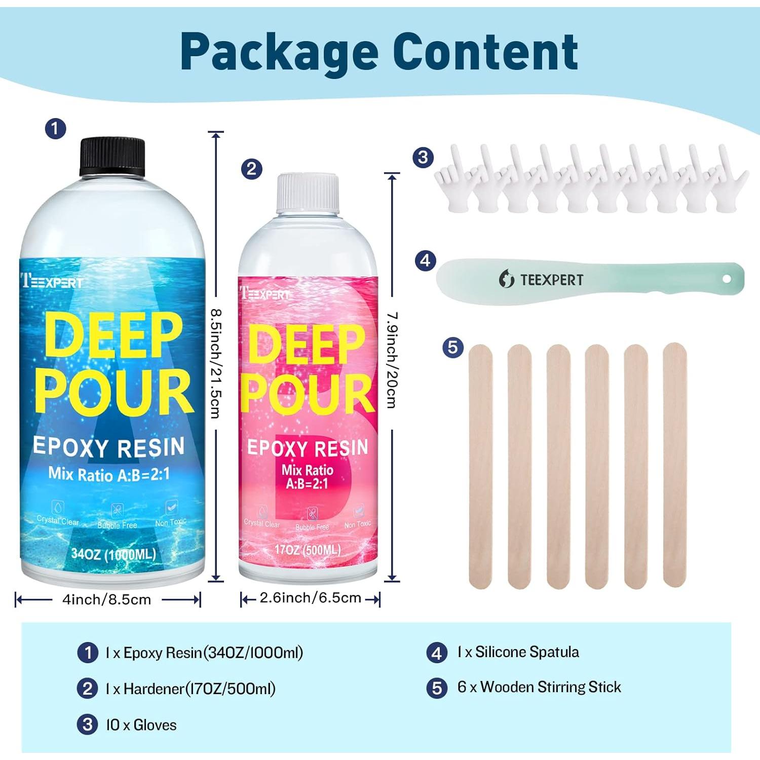 Resina Epóxica Teexpert 51oz para Vertido Profundo 5-10cm