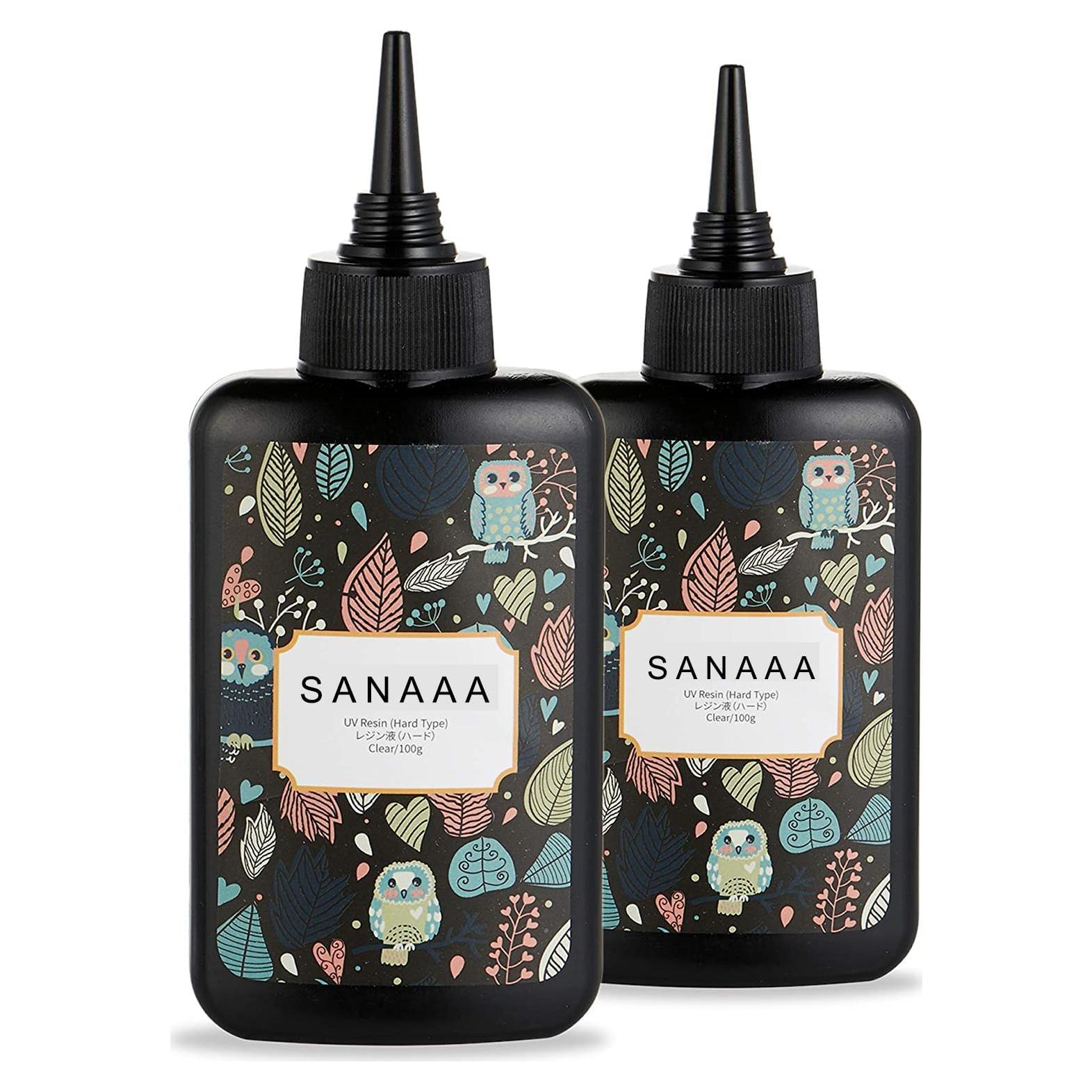 Resina UV Transparente Dura SANAAA 200g para Joyería DIY