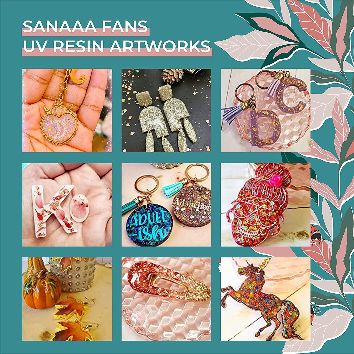 Resina UV Transparente Dura SANAAA 200g para Joyería DIY