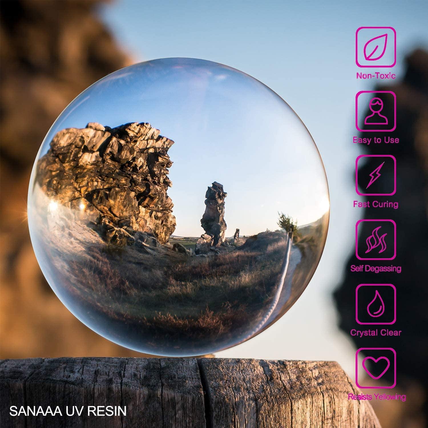Resina UV Transparente Dura SANAAA 200g para Joyería DIY