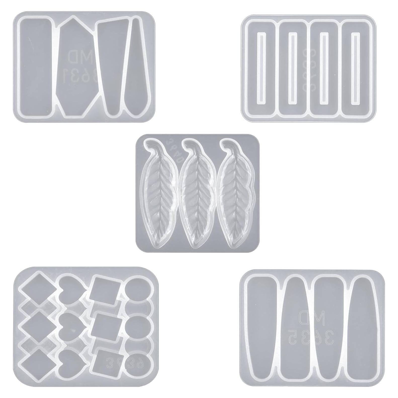 Juego de Moldes de Silicona CRZQXOUR para Clips de Cabello 5PCS