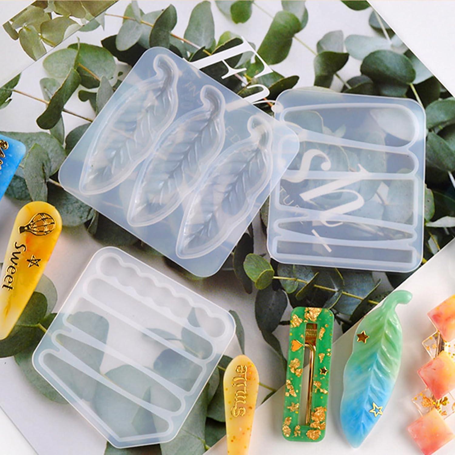 Juego de Moldes de Silicona CRZQXOUR para Clips de Cabello 5PCS