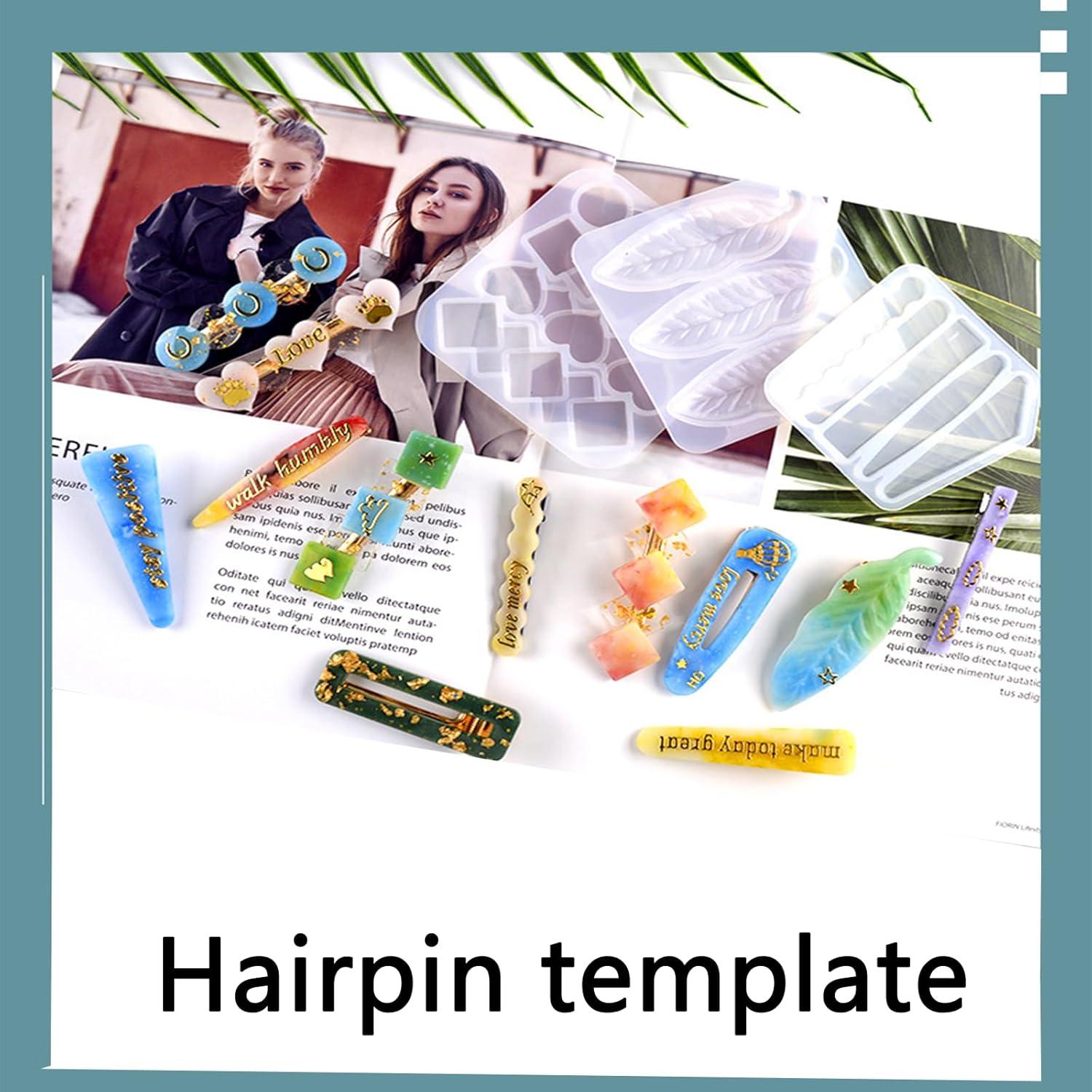 Juego de Moldes de Silicona CRZQXOUR para Clips de Cabello 5PCS