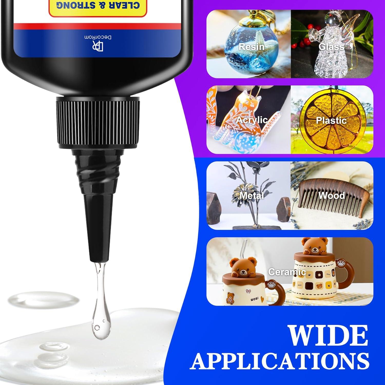 Kit de Resina UV DecorRom 60g con Linterna UV Recargable