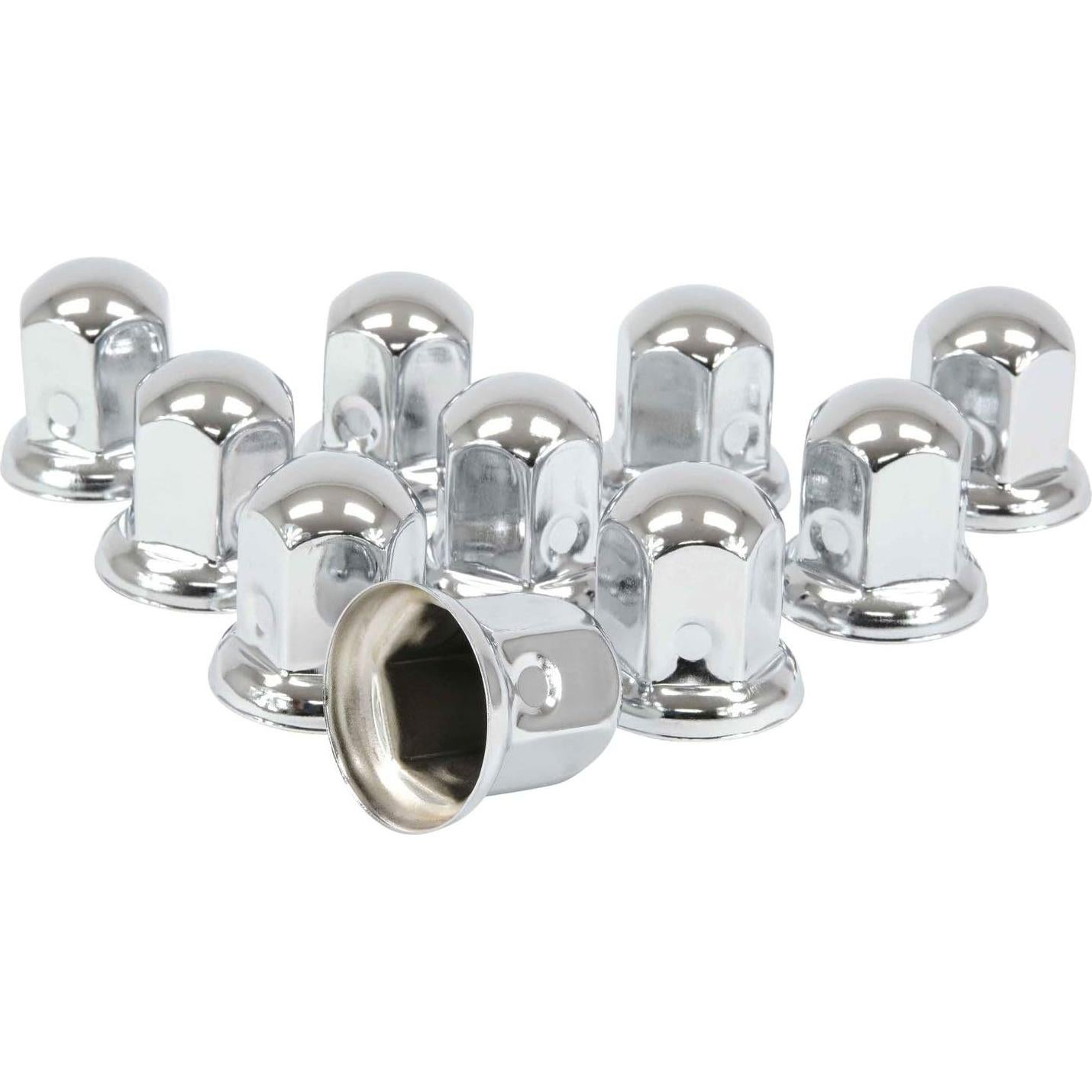 Cubiertas de Tuercas de Metal Cromado Mytee 33mm Paquete 60