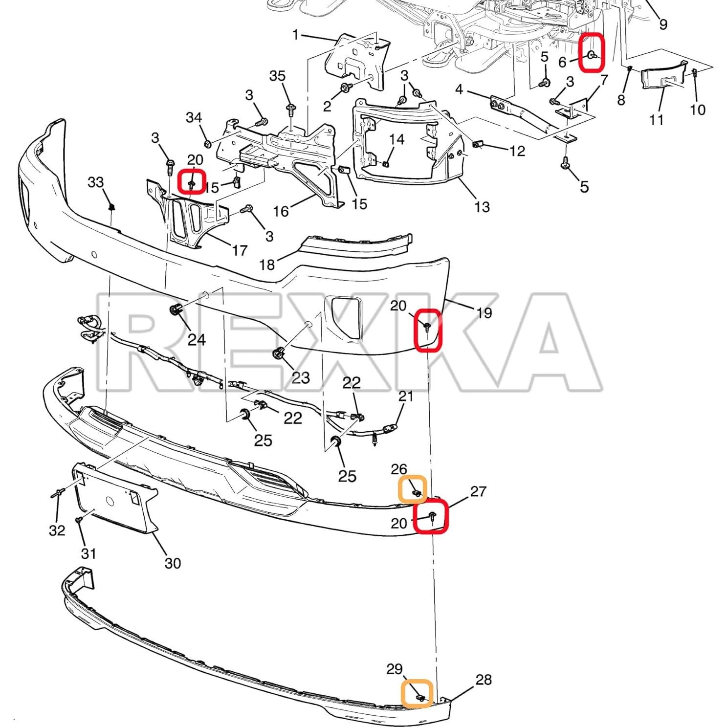 Kit 15 Juegos Tornillos y Tuercas para Chevrolet y Cadillac