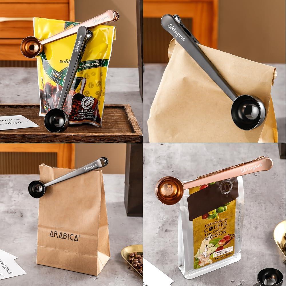 Cuchara medidora de café Skingwa 20ml con clip negro