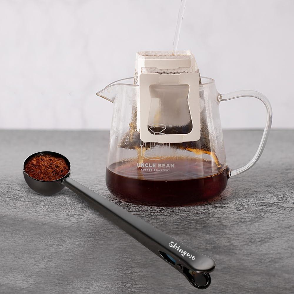 Cuchara medidora de café Skingwa 20ml con clip negro