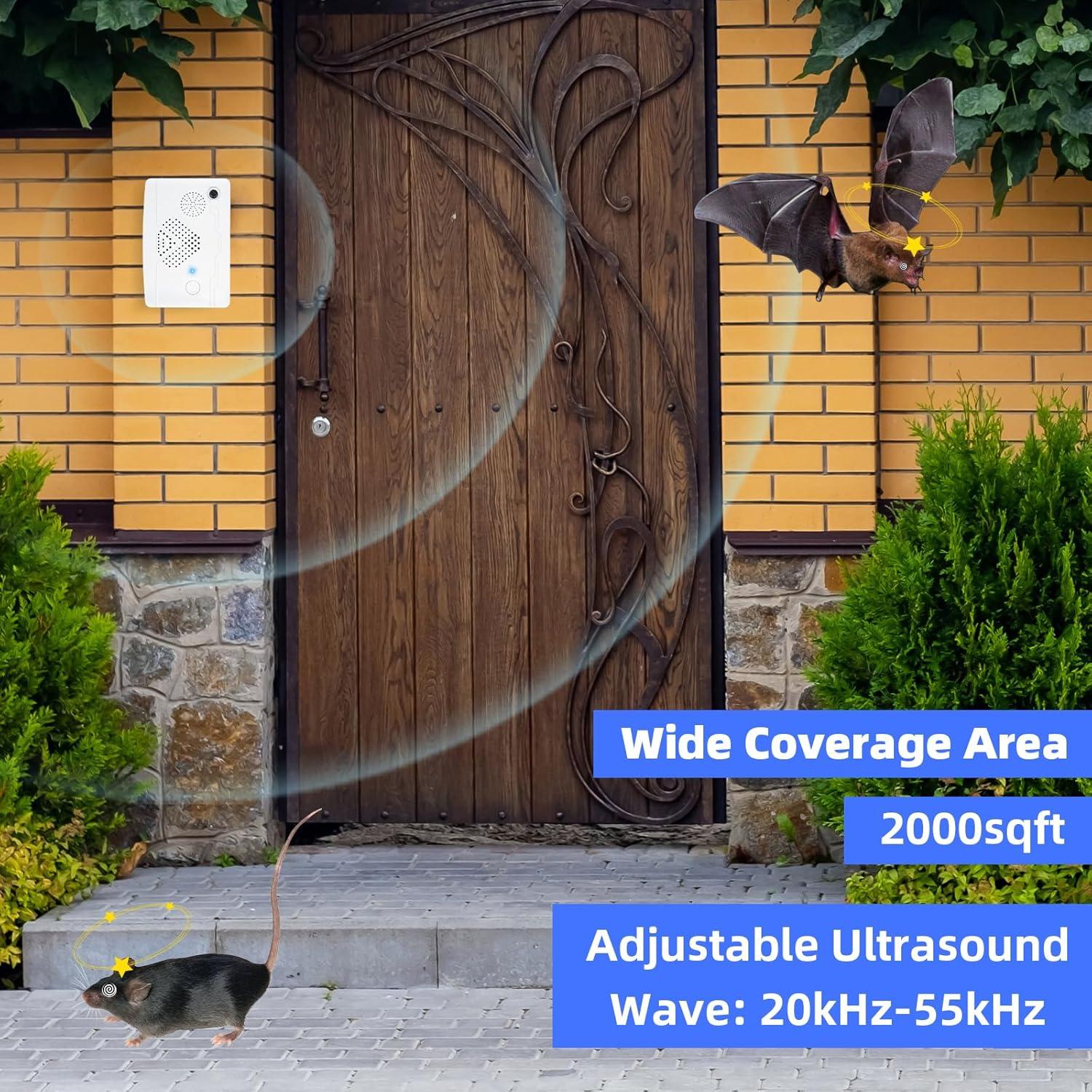 Dispositivo Ultrasónico para Repeler Murciélagos 2PCS - IP44