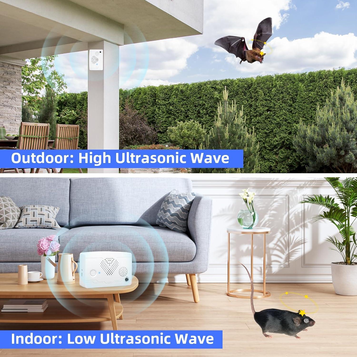 Dispositivo Ultrasónico para Repeler Murciélagos 2PCS - IP44