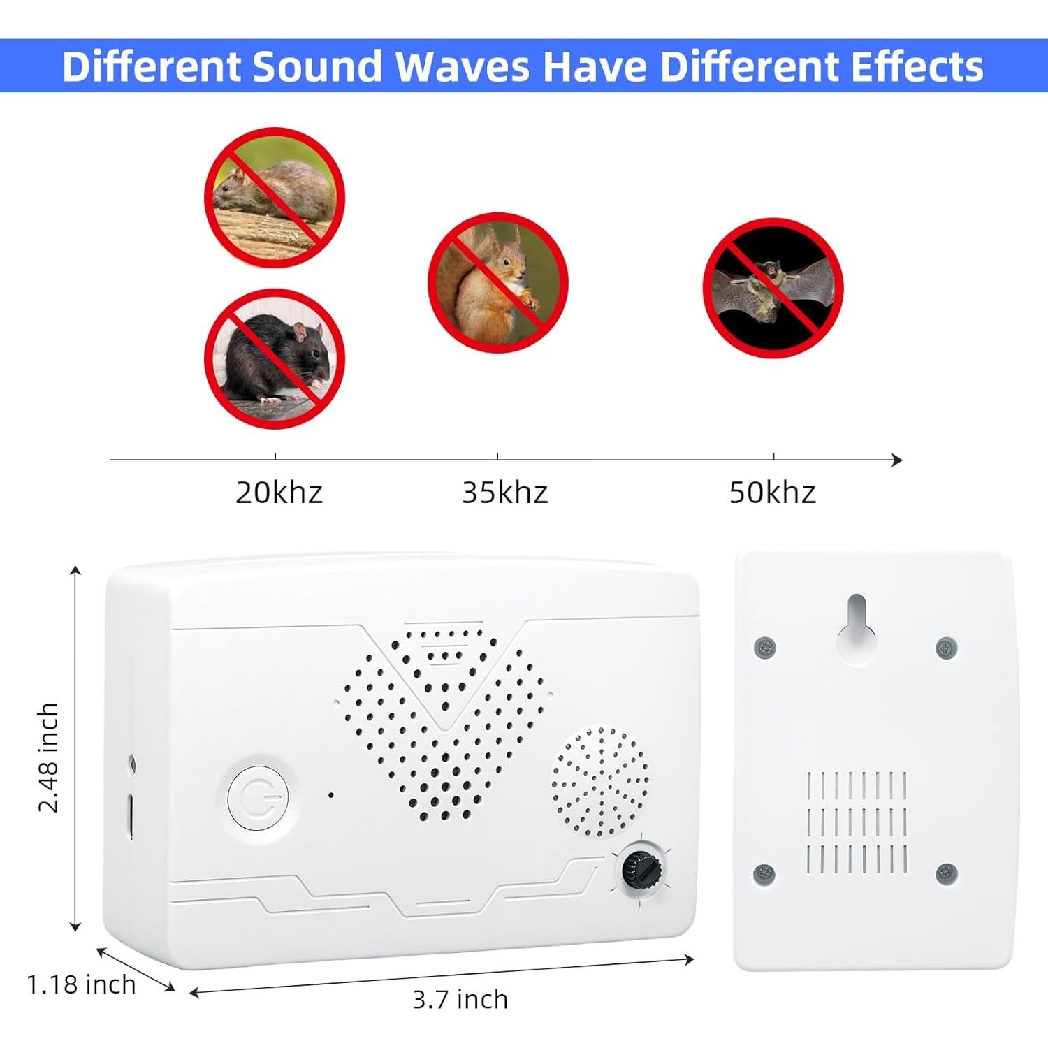 Dispositivo Ultrasónico para Repeler Murciélagos 2PCS - IP44