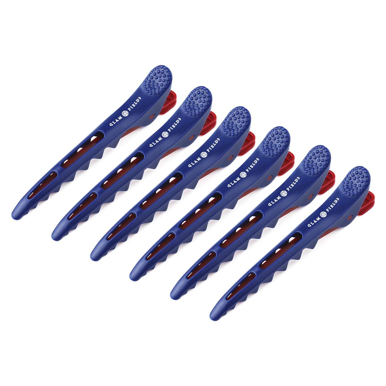 Clips de Cabello Glamfields Tipo Tiburón 6 Piezas Azul Marino