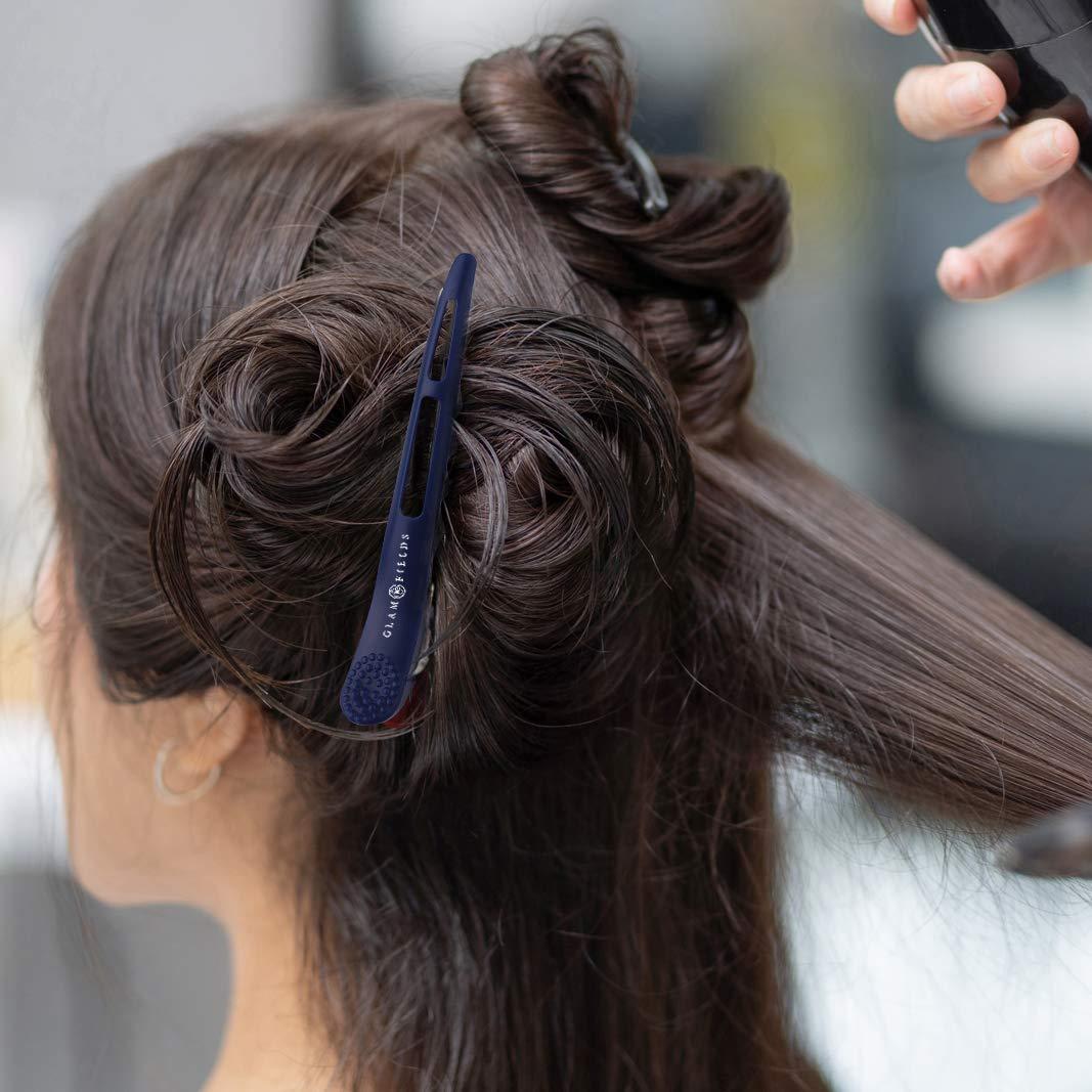 Clips de Cabello Glamfields Tipo Tiburón 6 Piezas Azul Marino