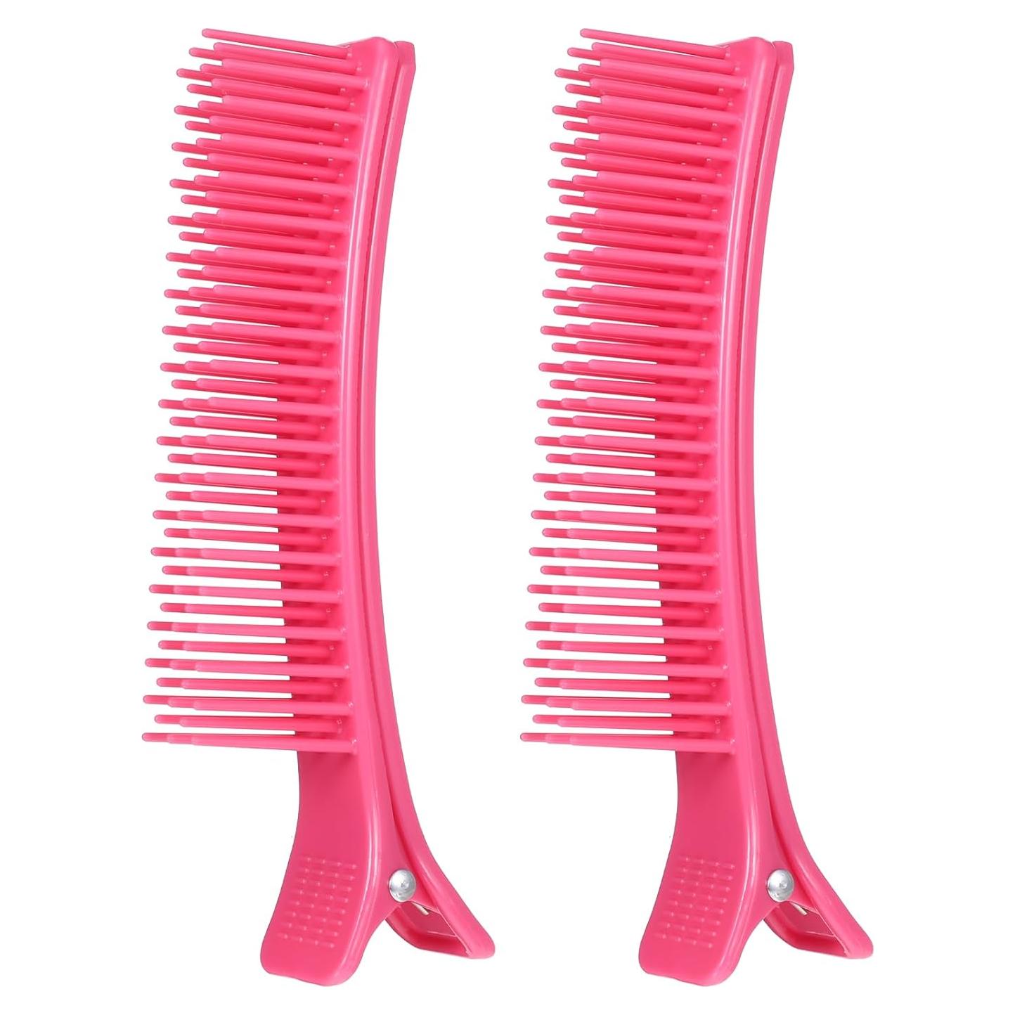 2 Clips de Sección para Cabello EupHHonycs Rosa 19x11cm