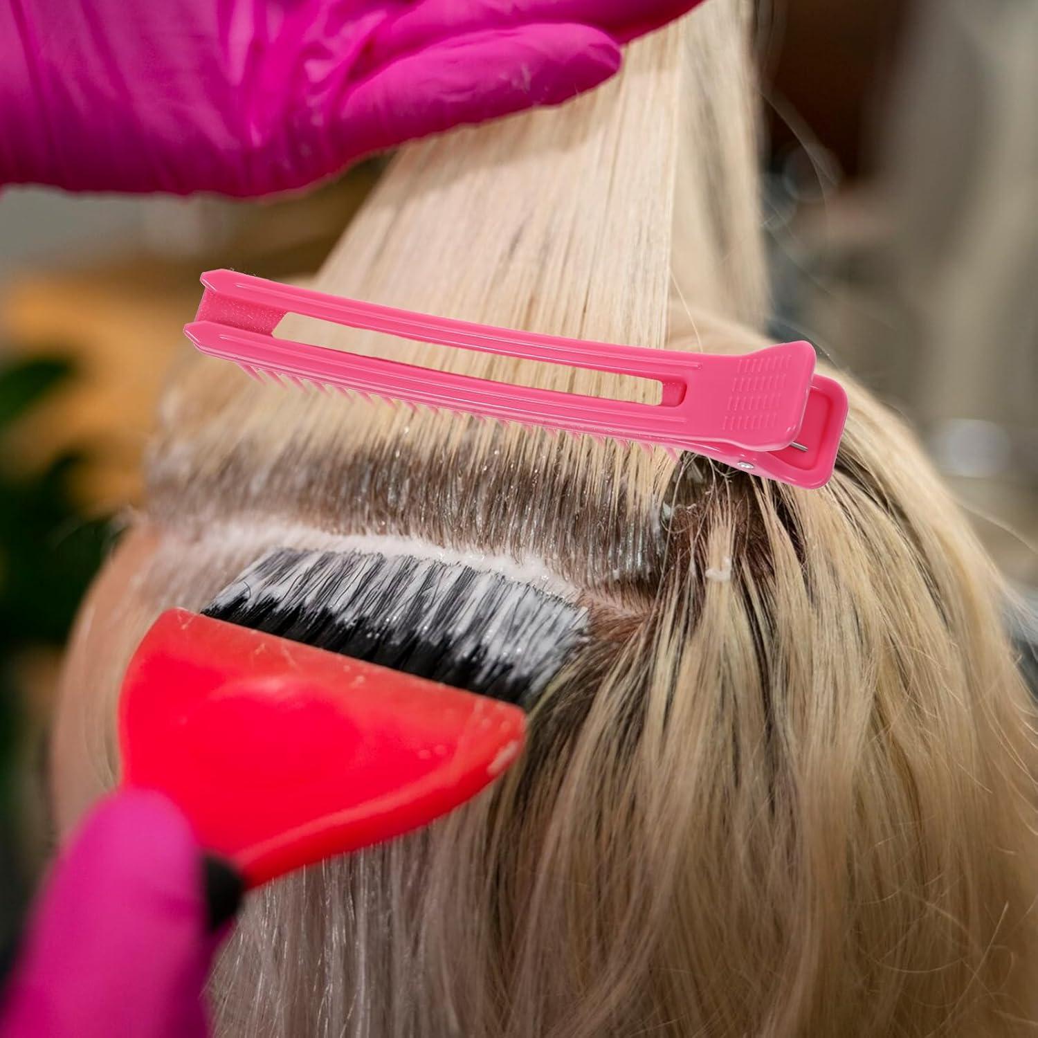 2 Clips de Sección para Cabello EupHHonycs Rosa 19x11cm