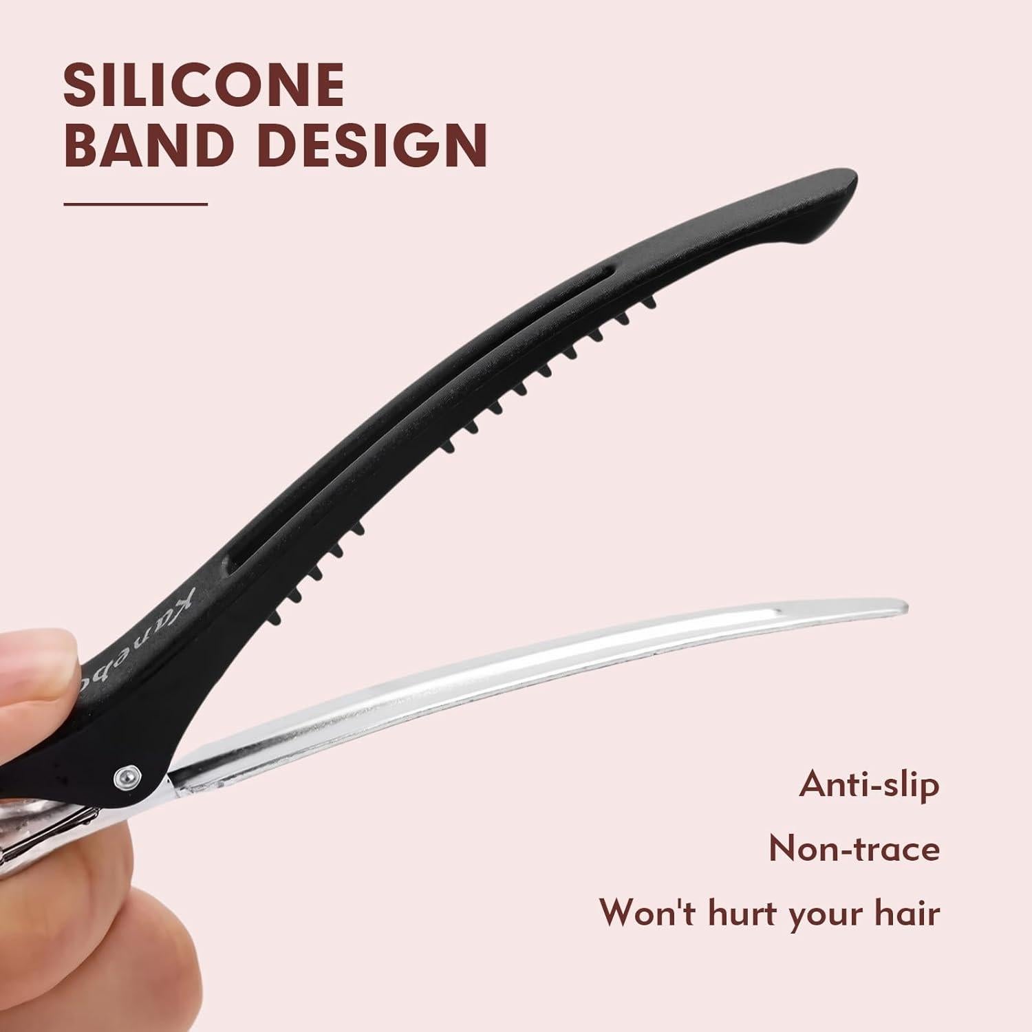 Pinzas para Cabello Mipibis - 12 Piezas Silicona Antideslizantes