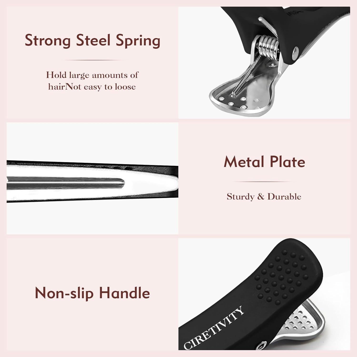 Pinzas para Cabello Mipibis - 12 Piezas Silicona Antideslizantes