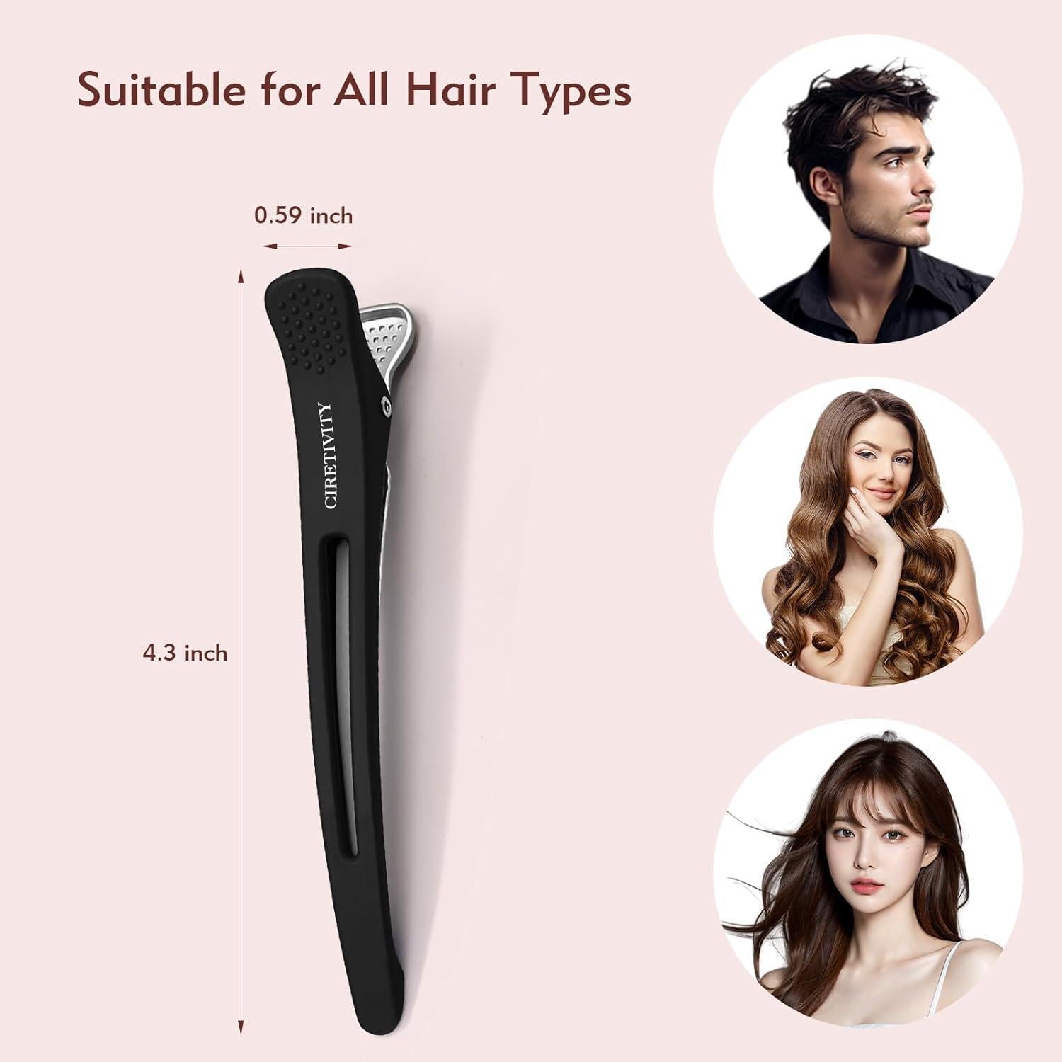 Pinzas para Cabello Mipibis - 12 Piezas Silicona Antideslizantes