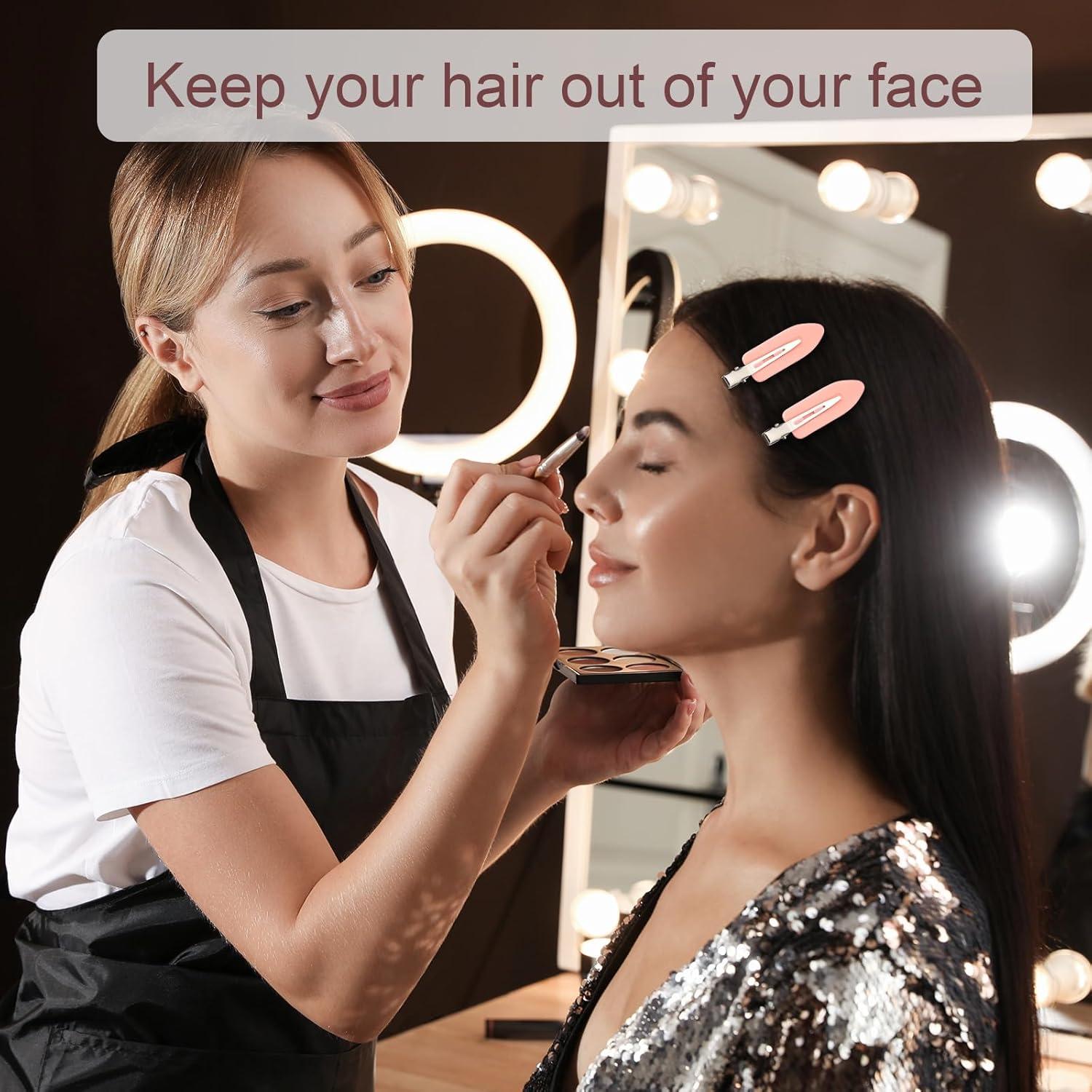 12 Clips para el Cabello Sin Dobleces LIGHOON - Rosa, Negro, Blanco