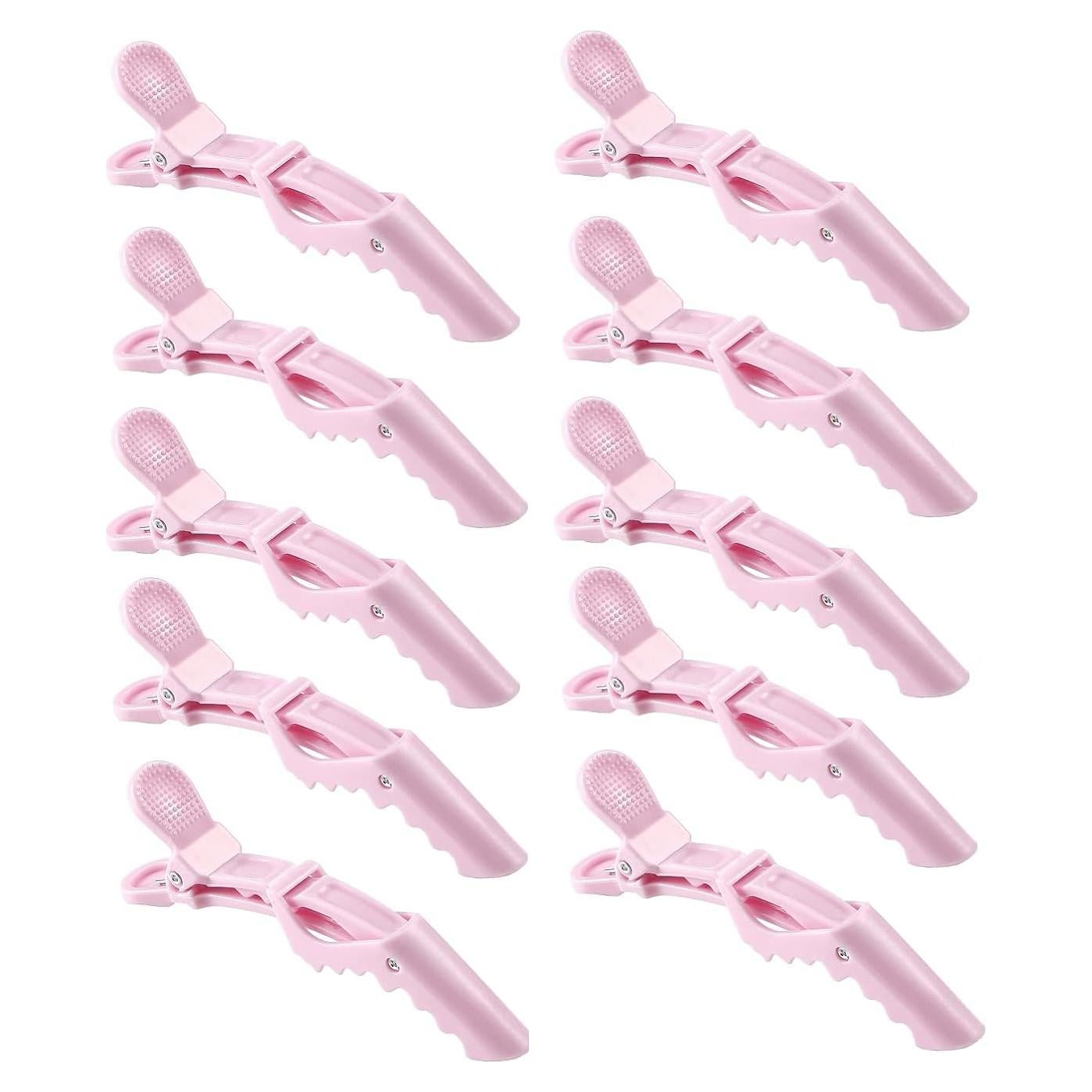 10 Clips de Cocodrilo Liasun Multicolor para Peluqueros