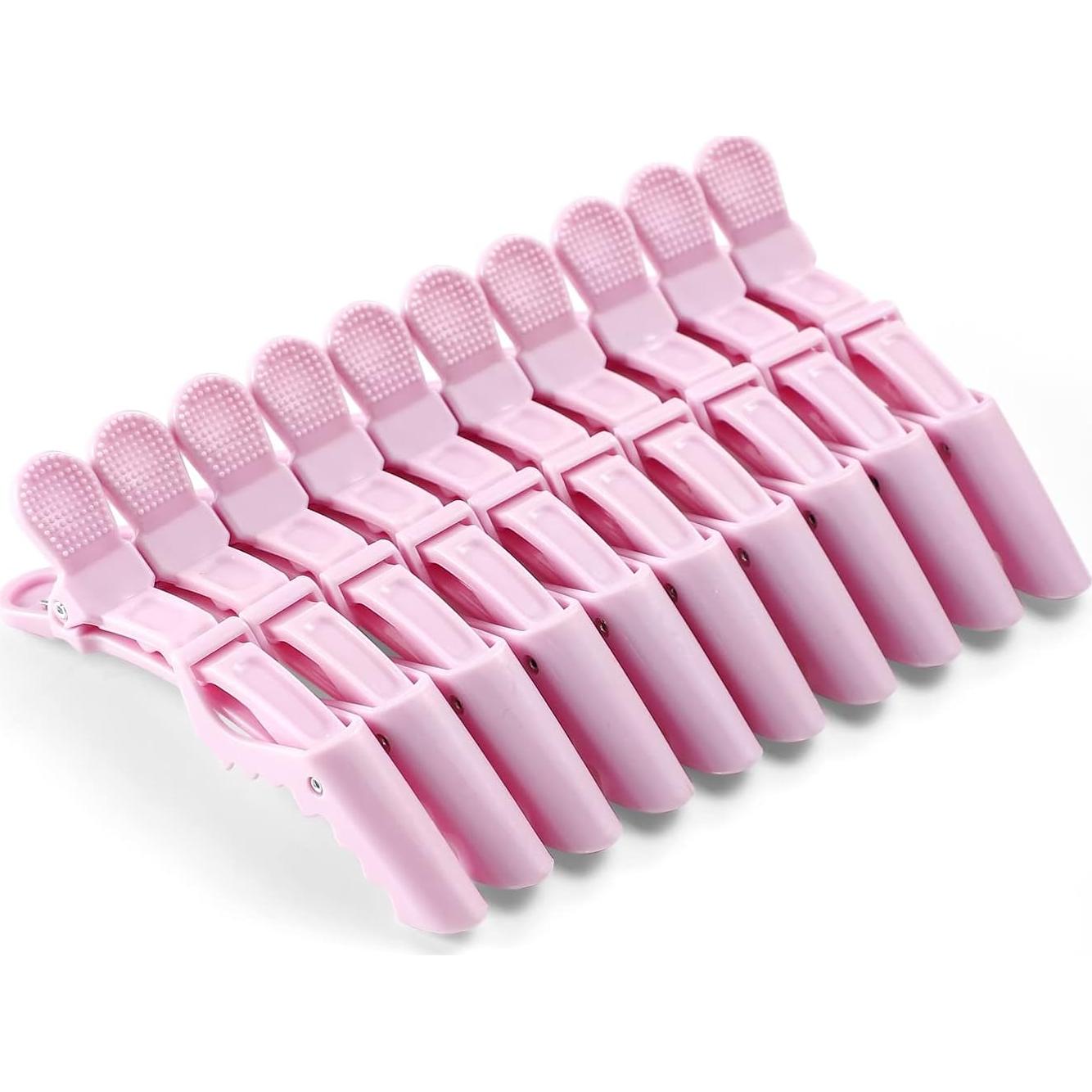 10 Clips de Cocodrilo Liasun Multicolor para Peluqueros