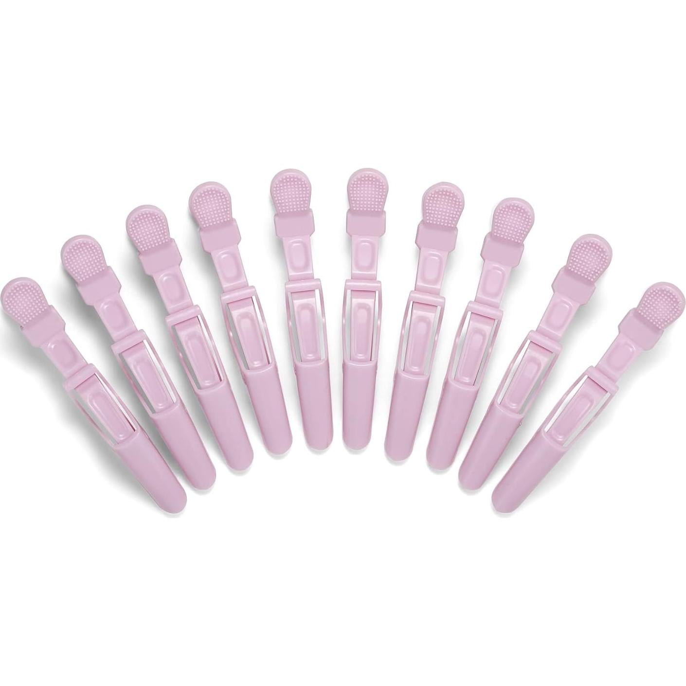 10 Clips de Cocodrilo Liasun Multicolor para Peluqueros