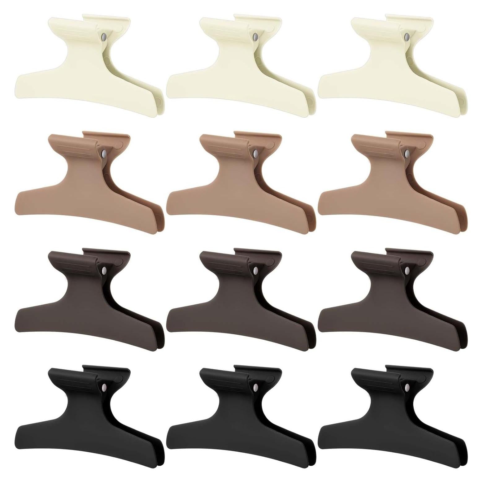 Clips de Pelo Mariposa Batiyeer 12 Pcs Antideslizantes Neutros