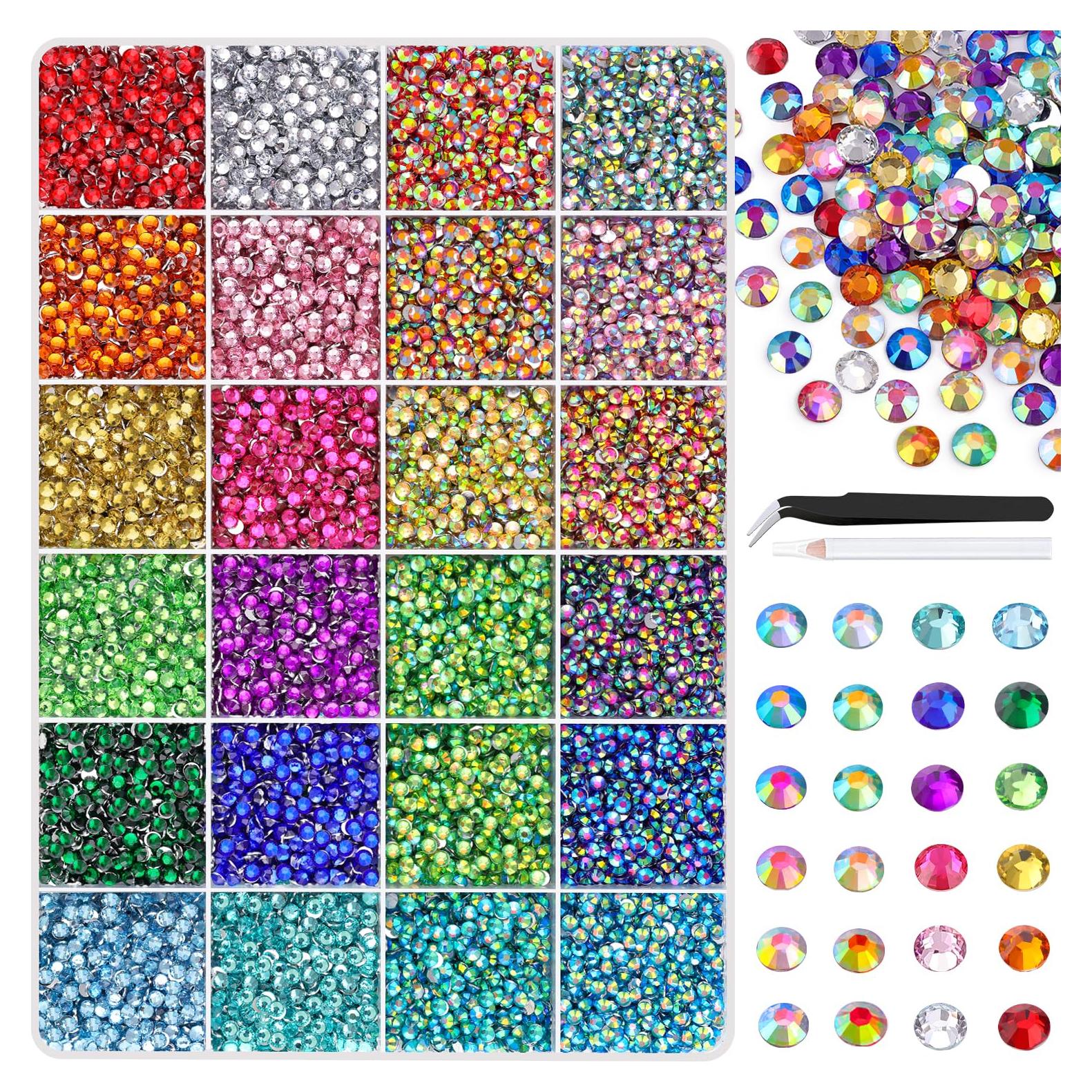 24000 Piedras de Resina Brillantes 3mm TINKRSTUFF para Manualidades