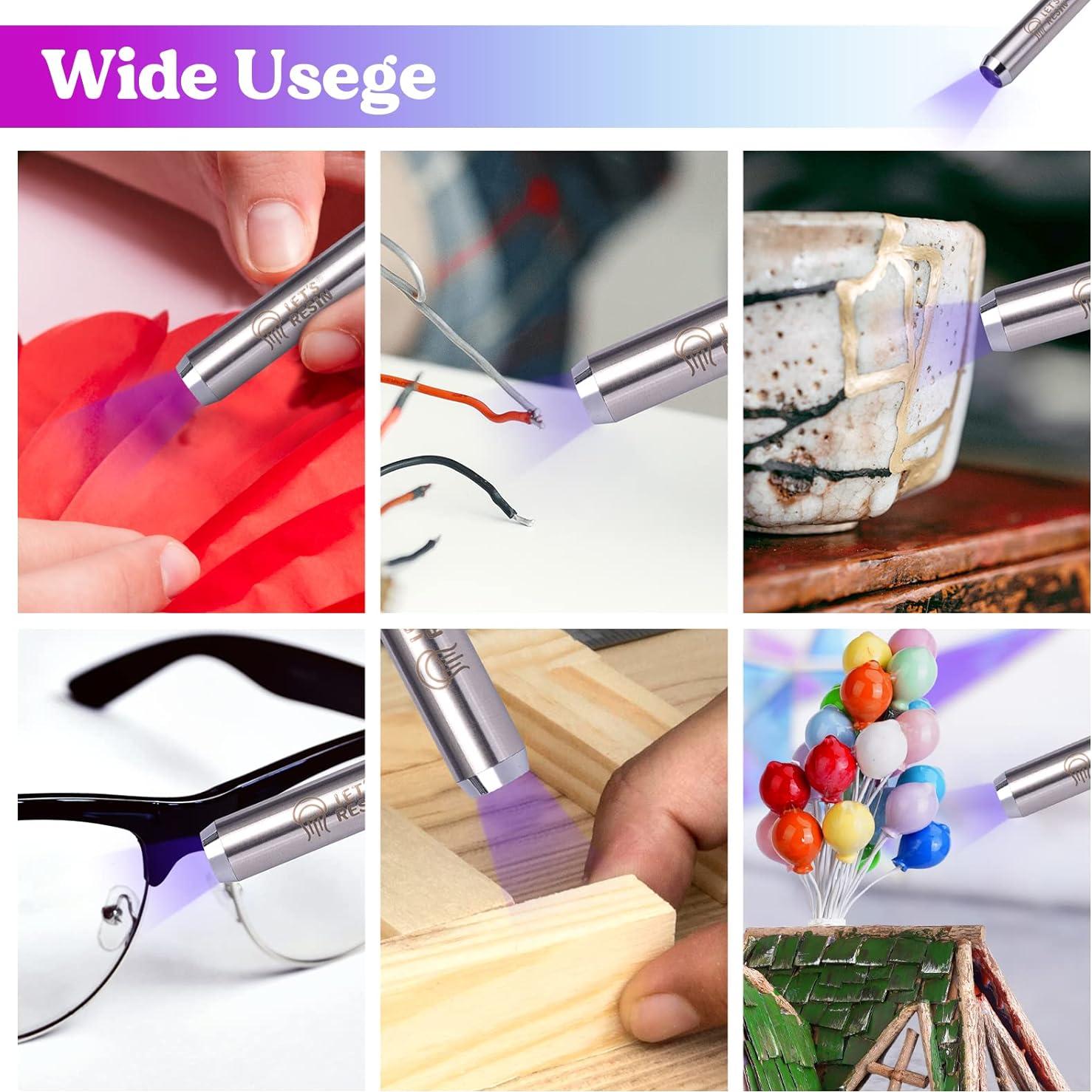 Kit de Resina UV LET'S RESIN 200g con Linterna y Bajo Olor